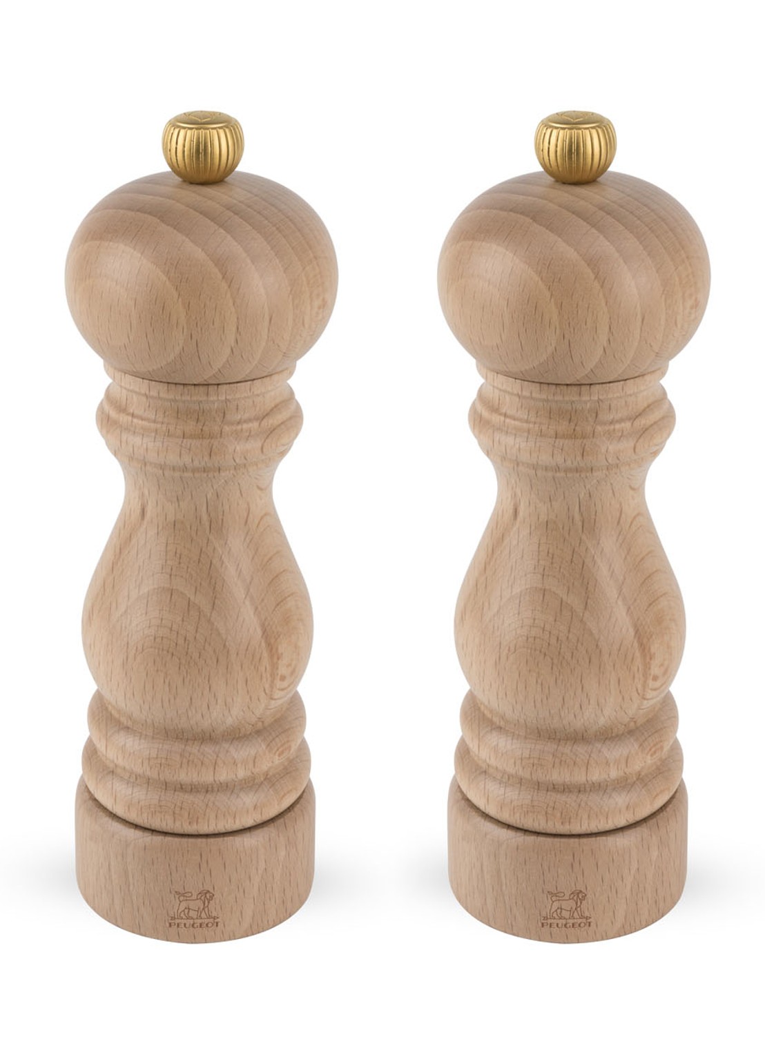 Peugeot Paris peper- en zoutmolen 18 cm 2-delig - voorkant lichtbruin