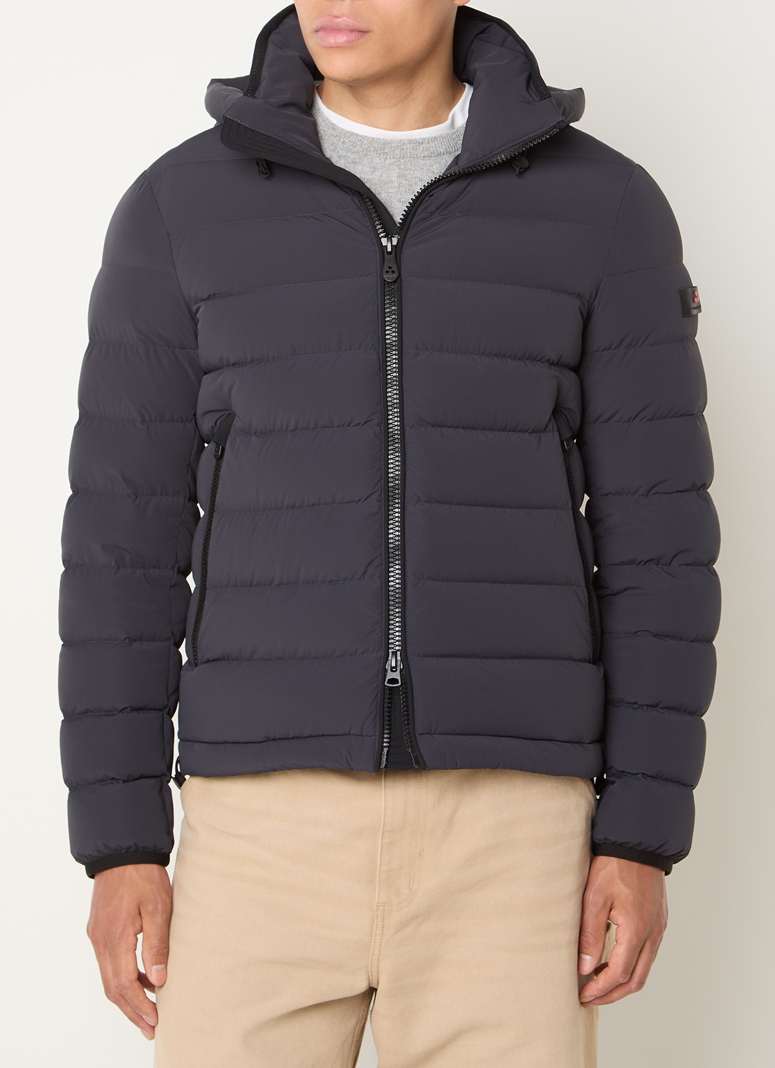 Peuterey Boggs gewatteerd jack met donsvulling en afneembare capuchon - detail 2 donkerblauw