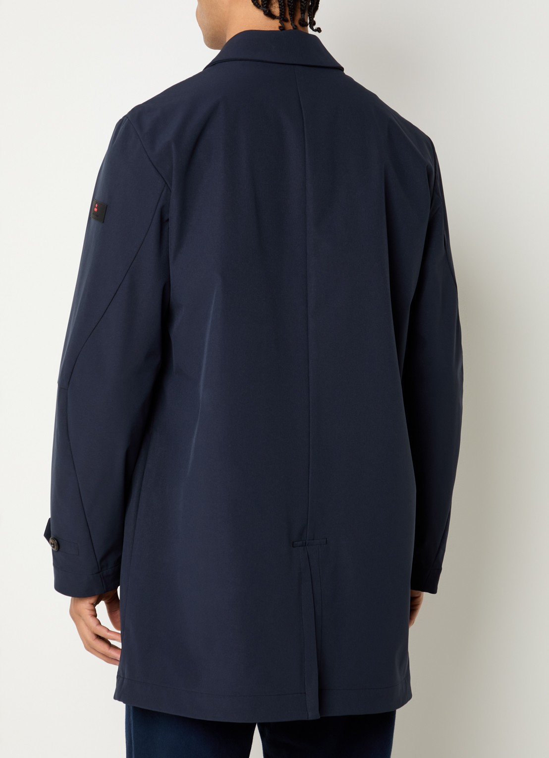 Peuterey Garretson trenchcoat met steekzakken - achterkant donkerblauw