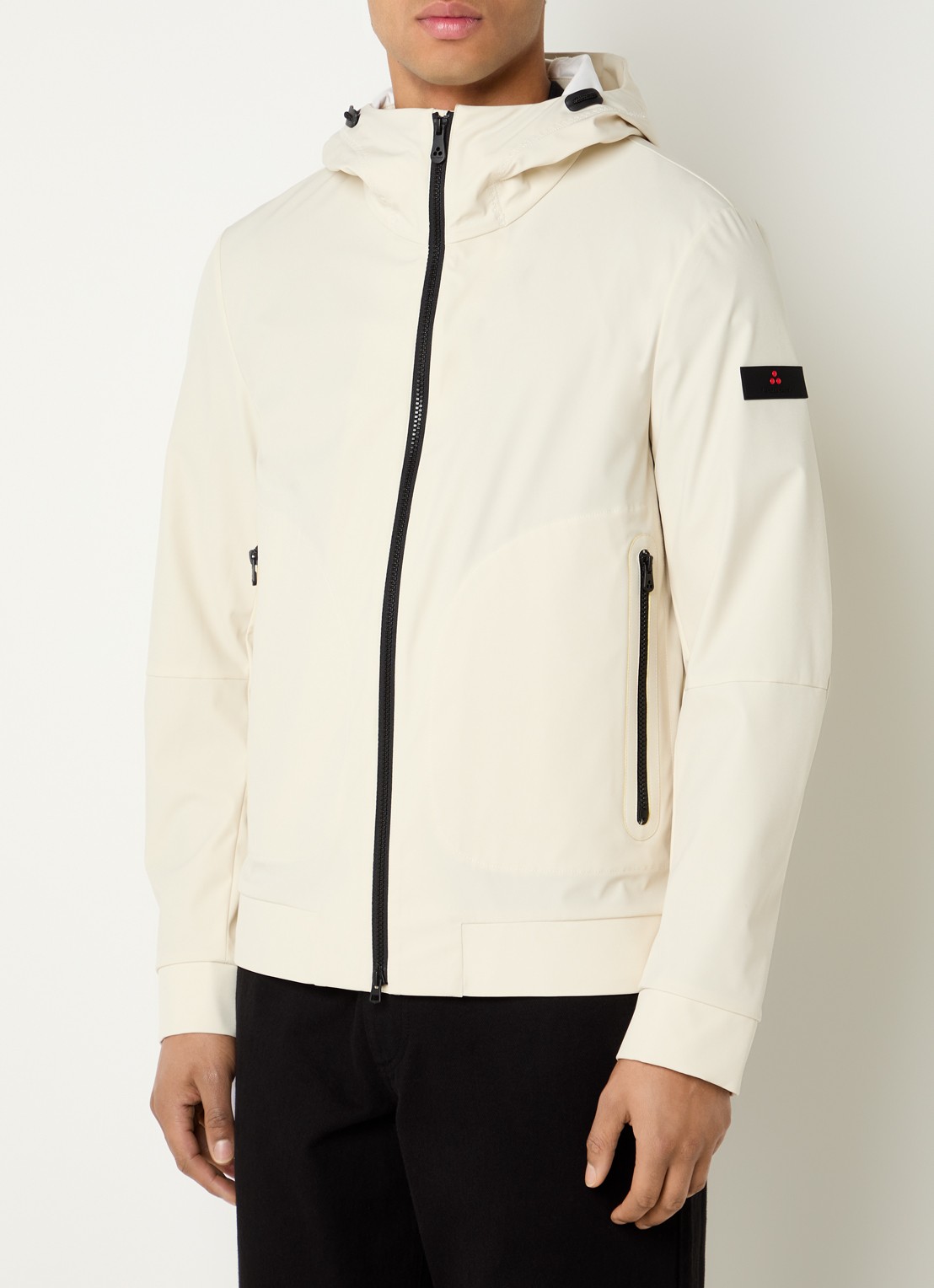 Peuterey Helgo softshell jack met capuchon - detail 3 beige