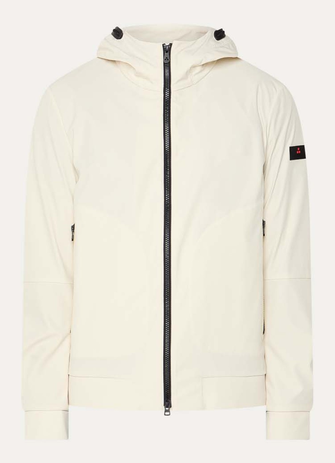 Peuterey Helgo softshell jack met capuchon - voorkant beige