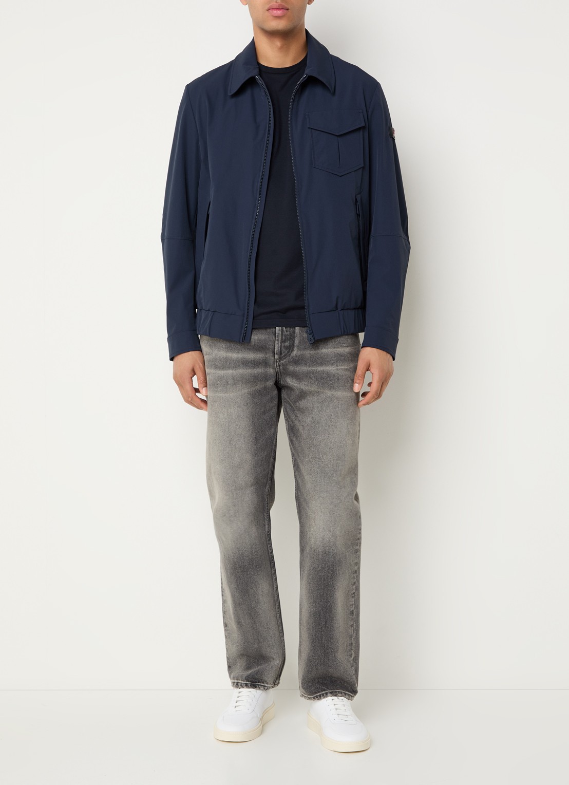 Peuterey Jack met steekzakken - voorkant 2 donkerblauw