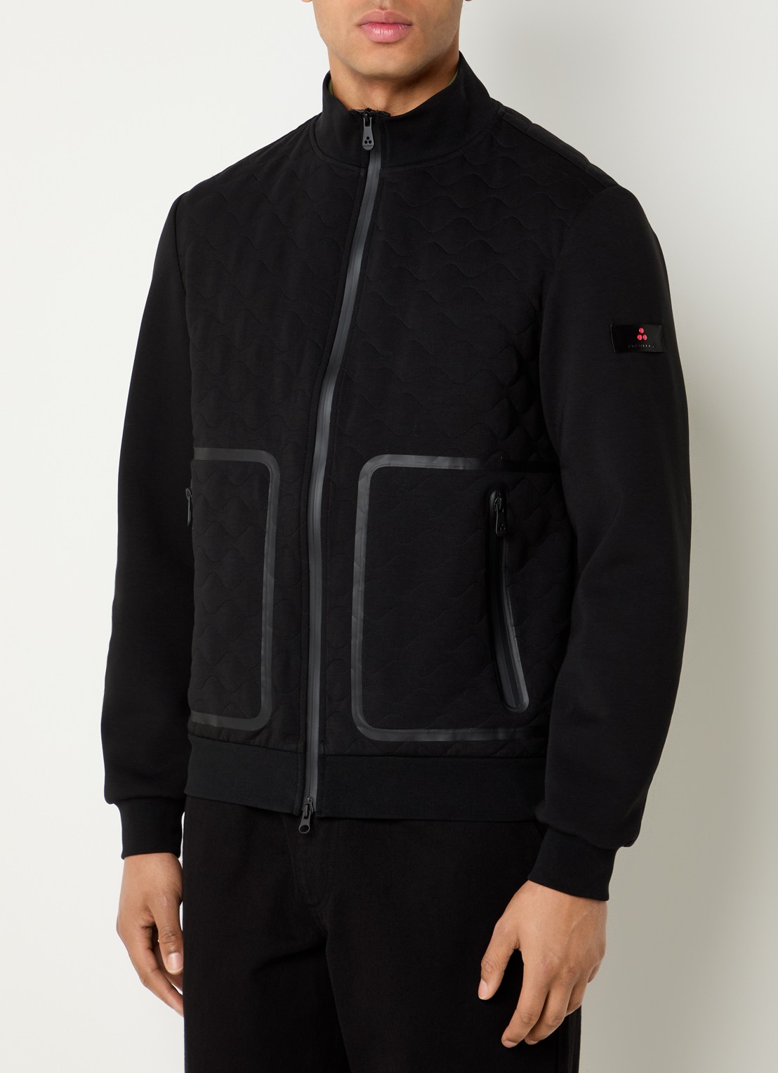 Peuterey Kyarr jack met quilt patroon - detail 3 zwart