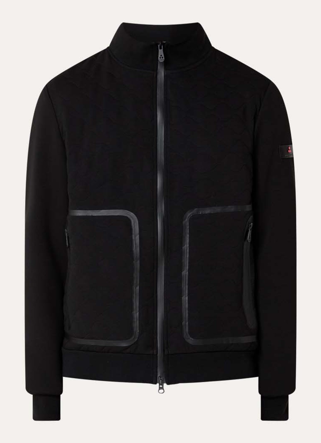 Peuterey Kyarr jack met quilt patroon - voorkant zwart