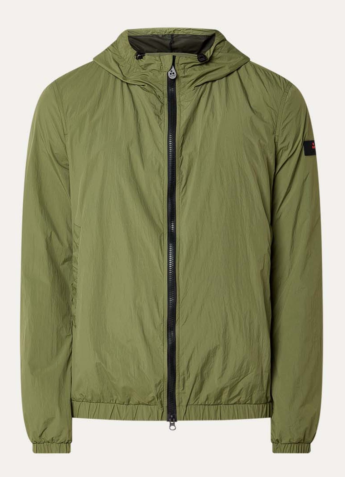Peuterey Nigle windjack met capuchon  - voorkant 2 legergroen