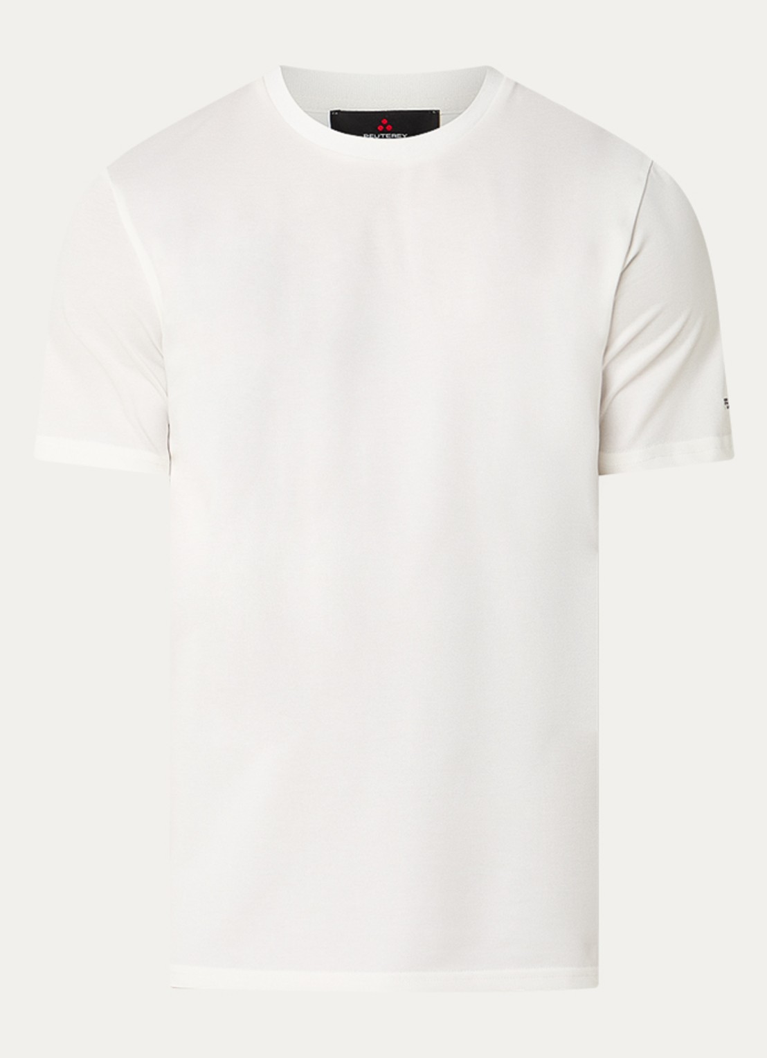Peuterey Zole T-shirt met in zijdeblend - voorkant 2 gebroken wit