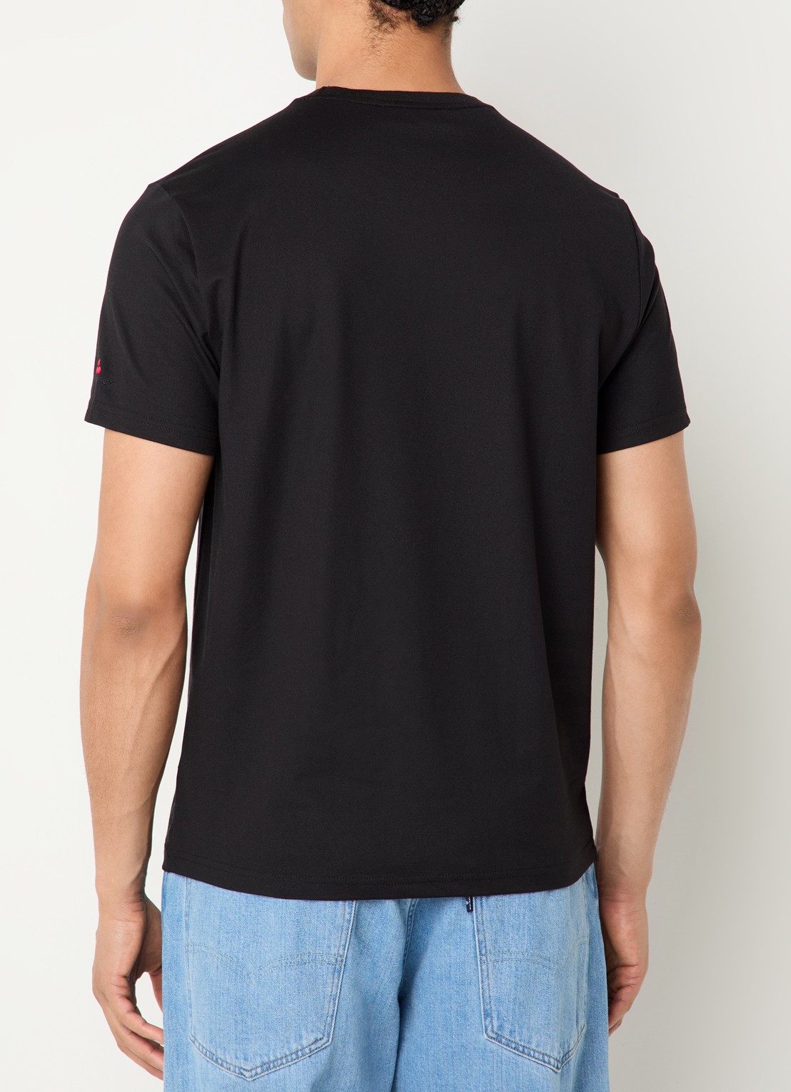 Peuterey Zole T-shirt met in zijdeblend - achterkant 4 zwart