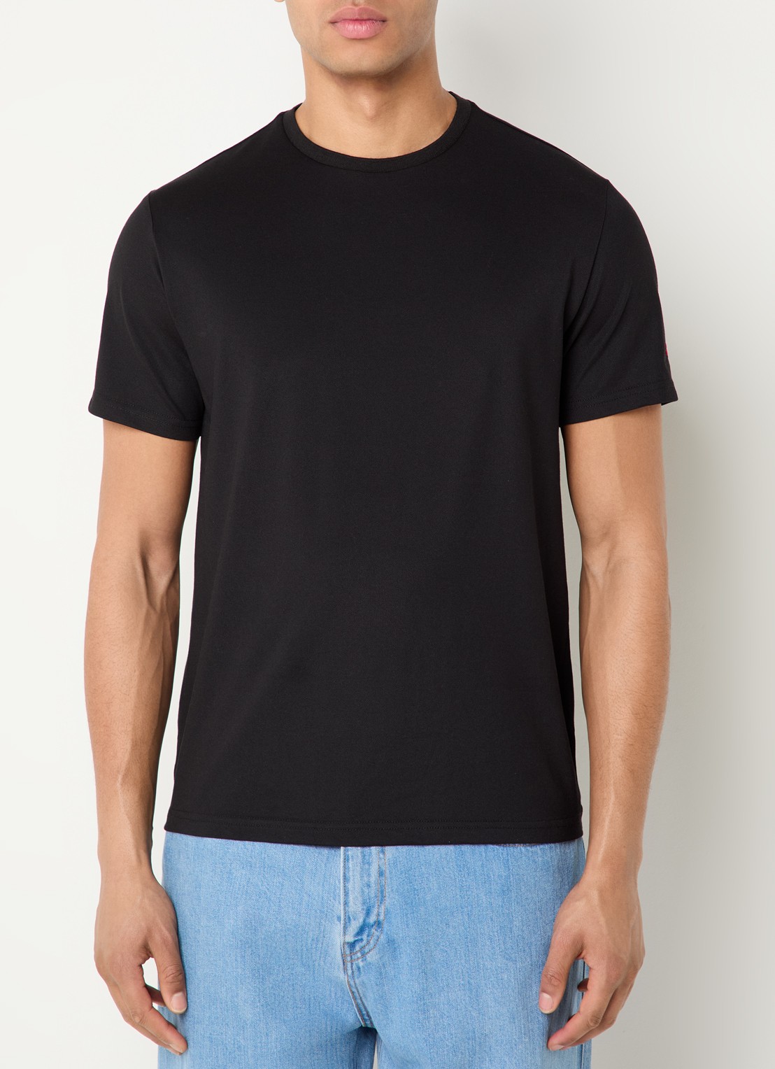 Peuterey Zole T-shirt met in zijdeblend - detail zwart
