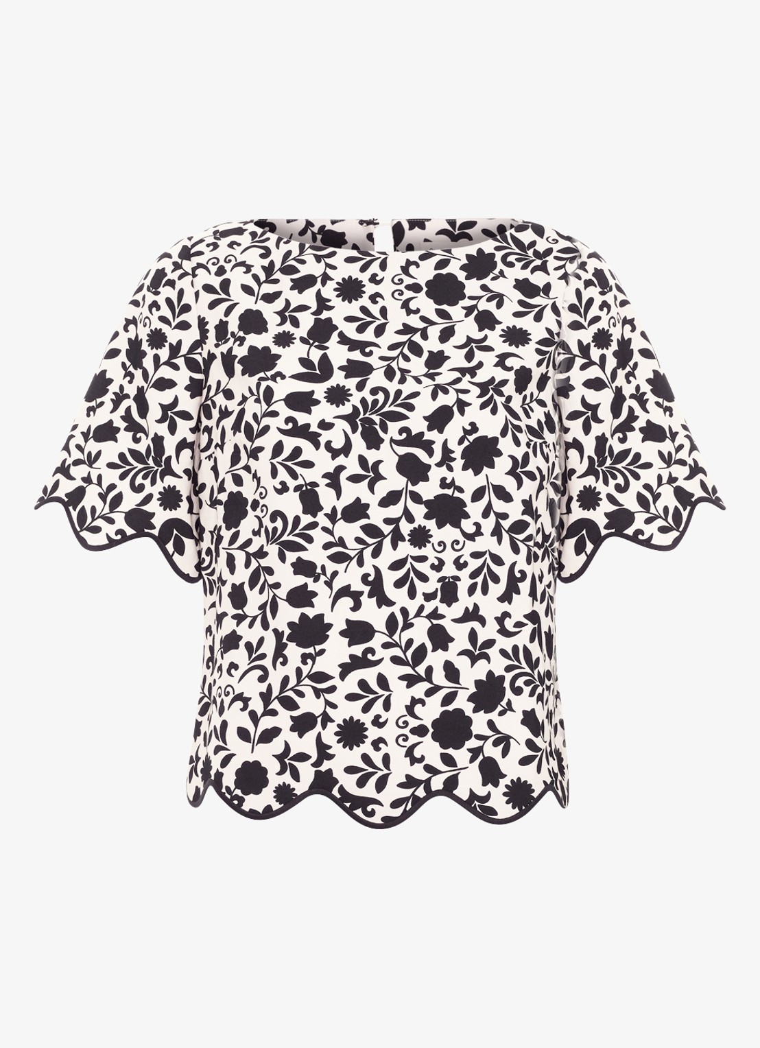 Phase Eight Abi tuniek me bloemenprint - voorkant 6 zwart