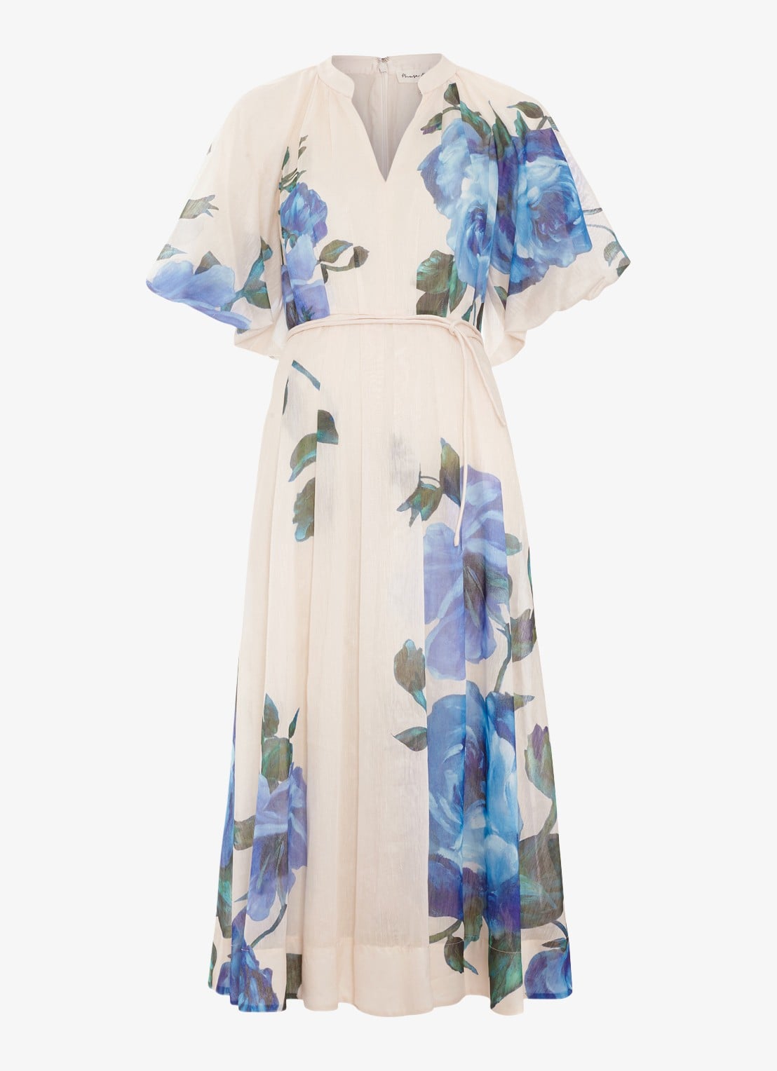 Phase Eight Adeline midi jurk met bloemenprint - voorkant blauw