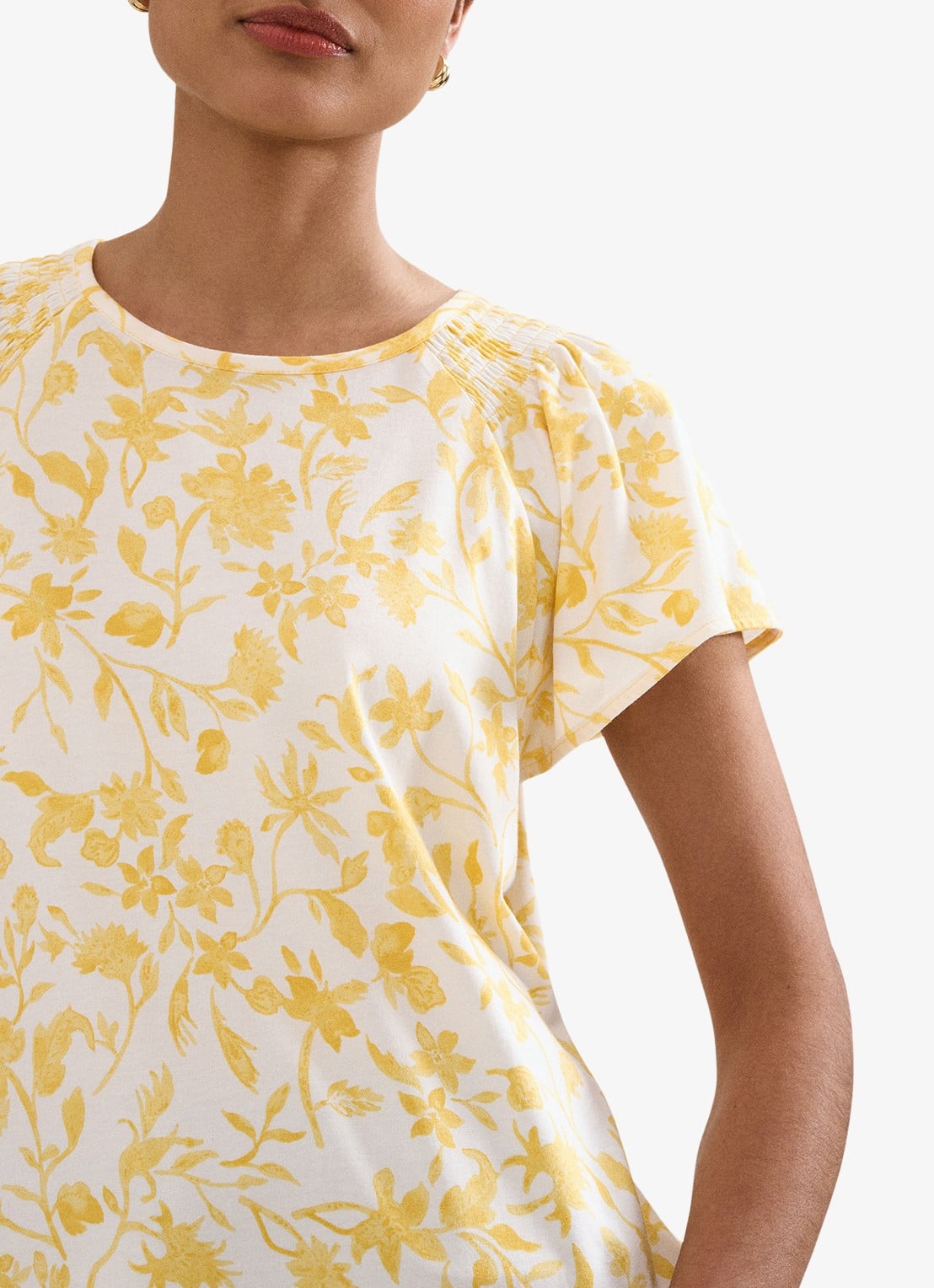 Phase Eight Adeline top met bloemenprint - detail 4 geel