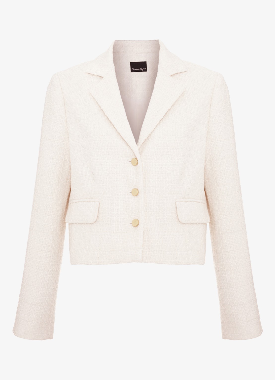 Phase Eight Adria blazer met klepzakken - voorkant 2 ivory