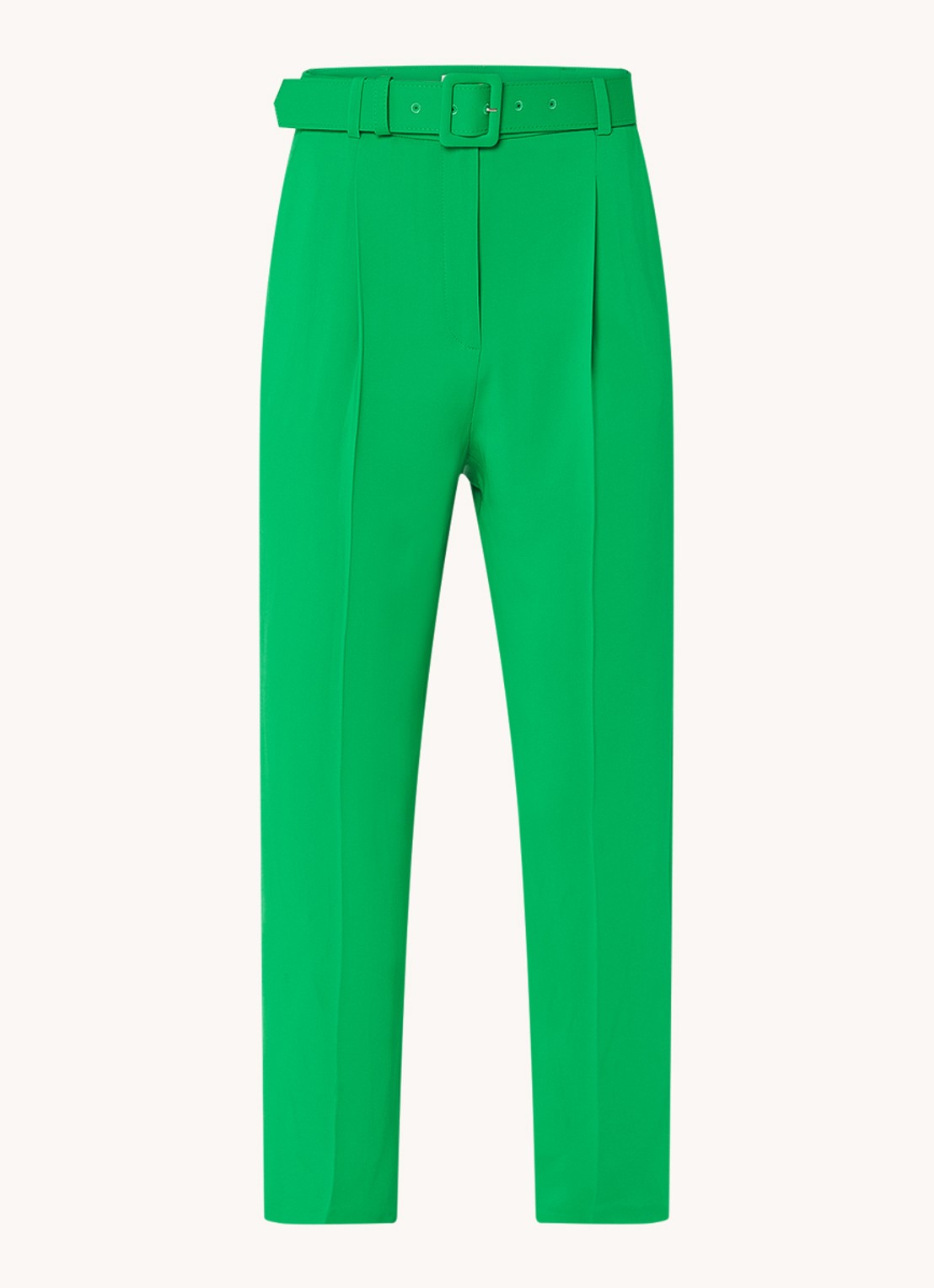Phase Eight Adria high waist slim fit pantalon met ceintuur - voorkant groen
