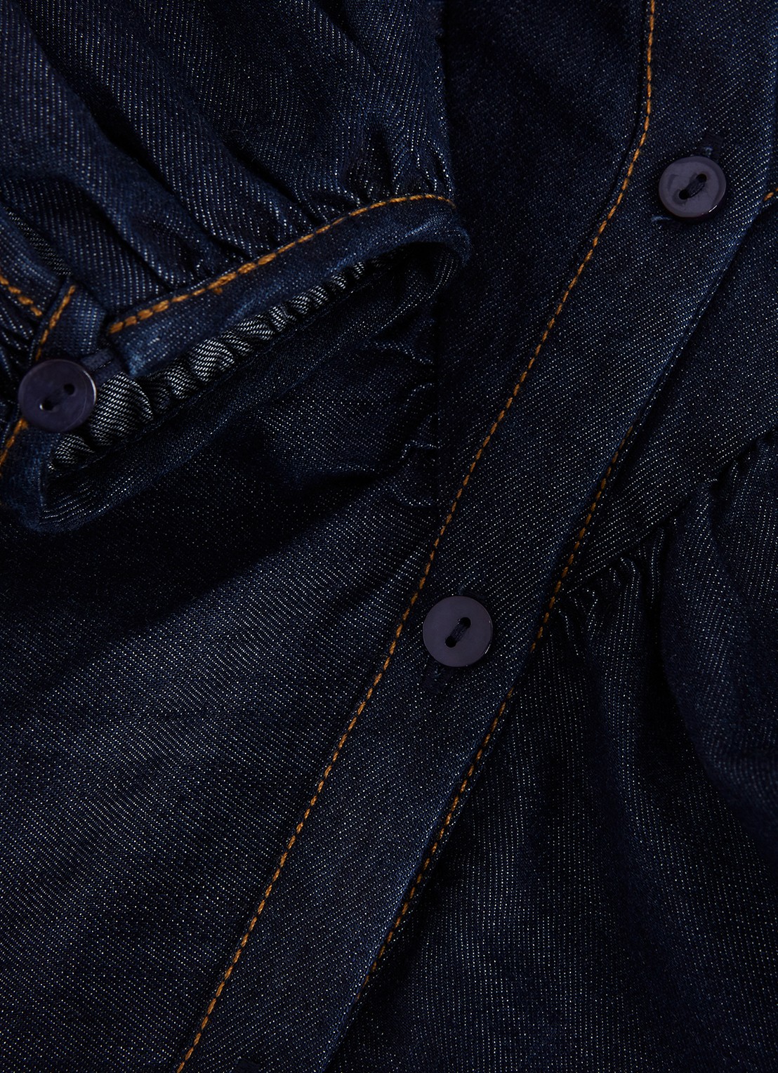Phase Eight Alexia blouse van denim - detail 8 donkerblauw