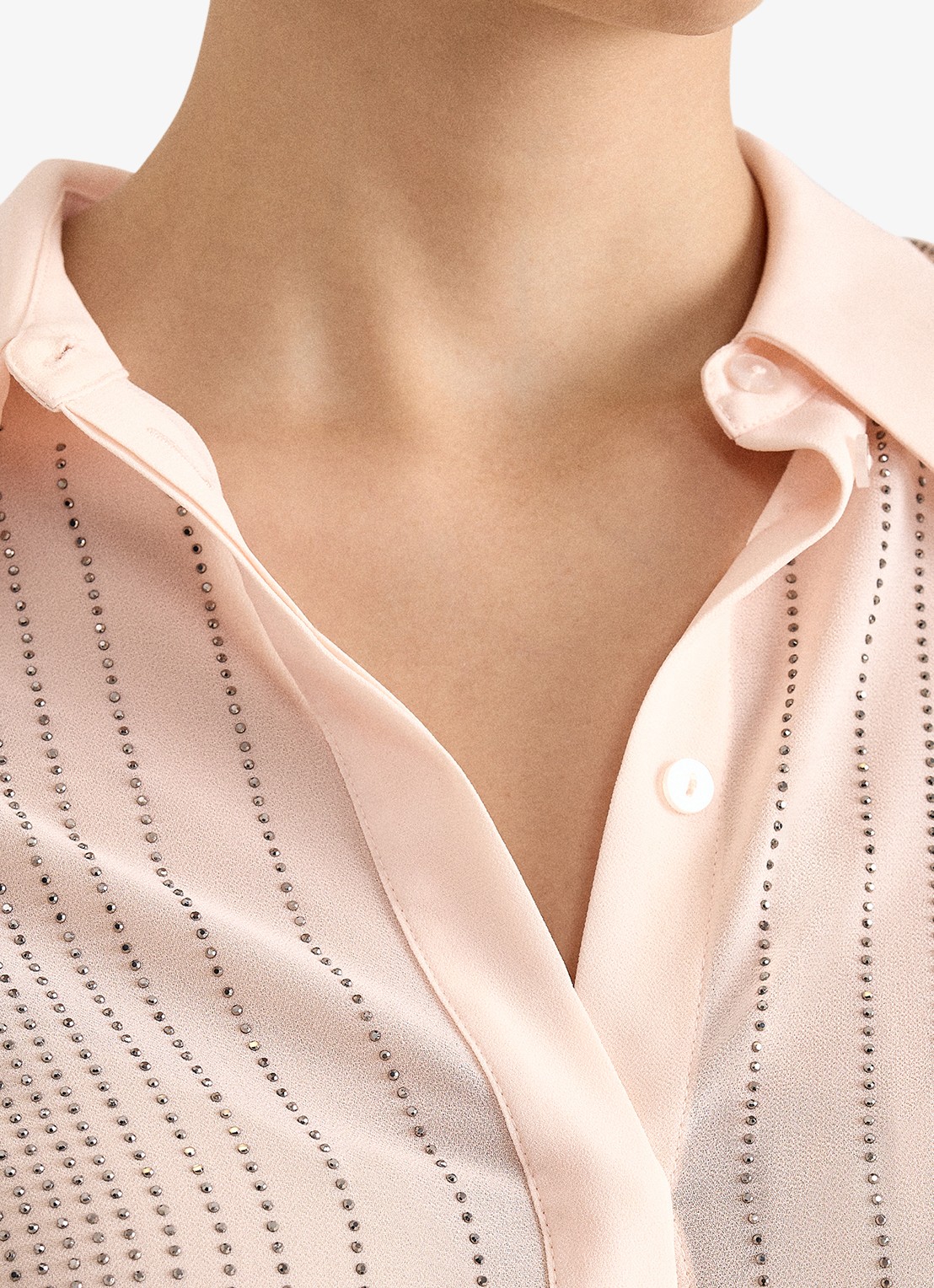 Phase Eight Aleya blouse met strass - detail 3 zalmroze