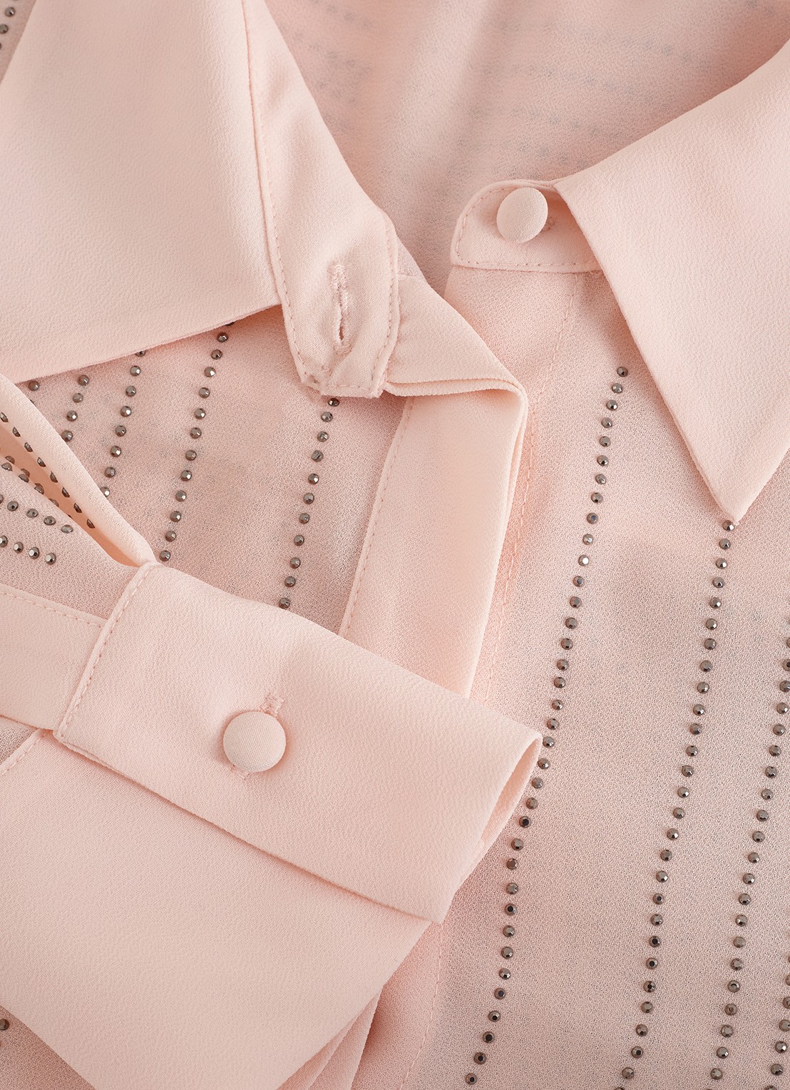 Phase Eight Aleya blouse met strass - detail 5 zalmroze