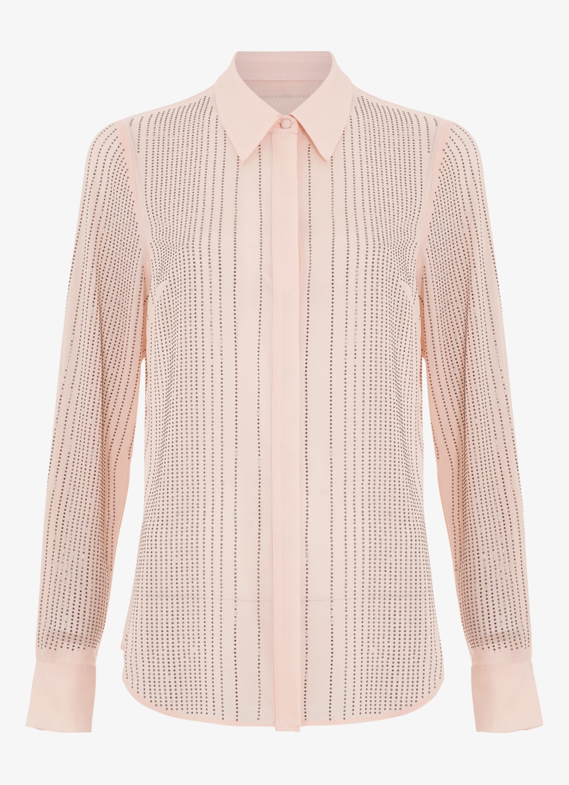 Phase Eight Aleya blouse met strass - voorkant 7 zalmroze