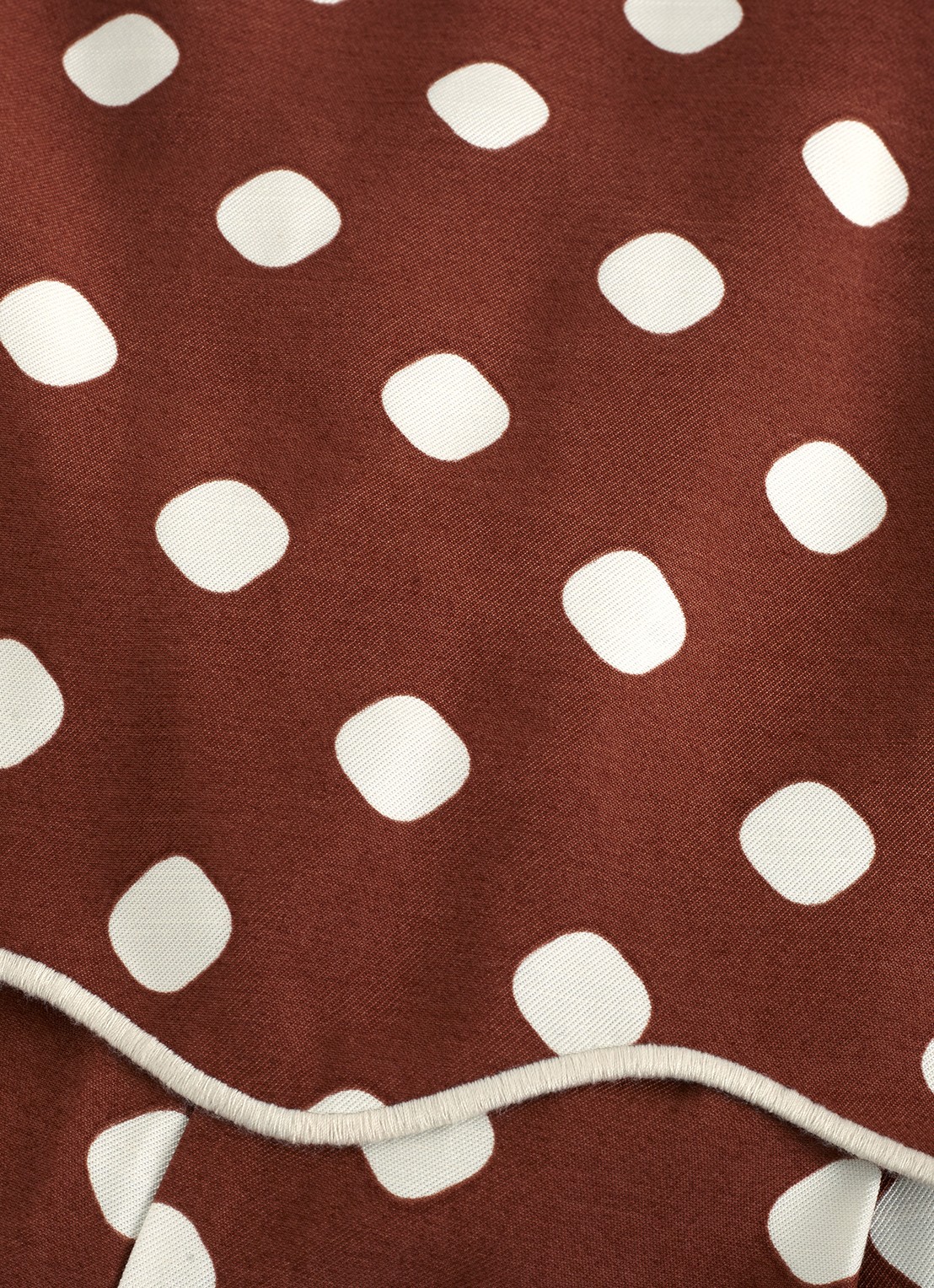 Phase Eight Alia loose fit jumpsuit met stippenprint - detail 7 bruin