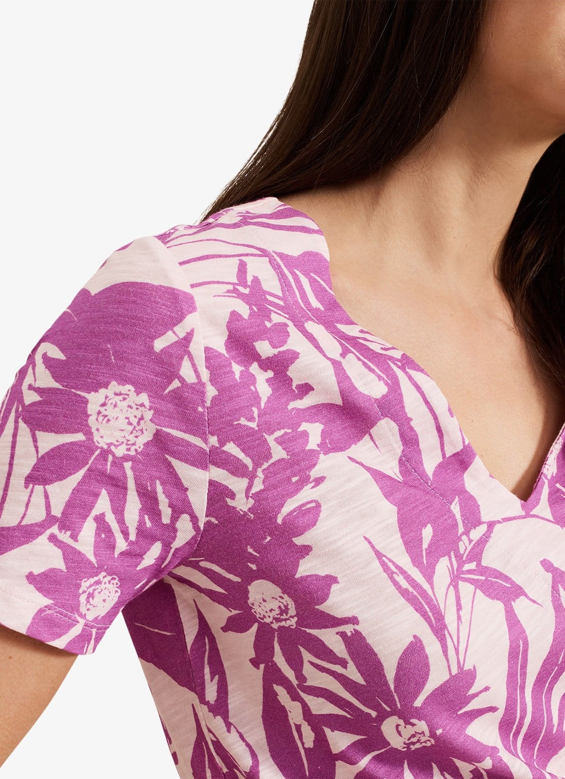 Phase Eight Alice T-shirt met bloemenprint - detail 4 paars