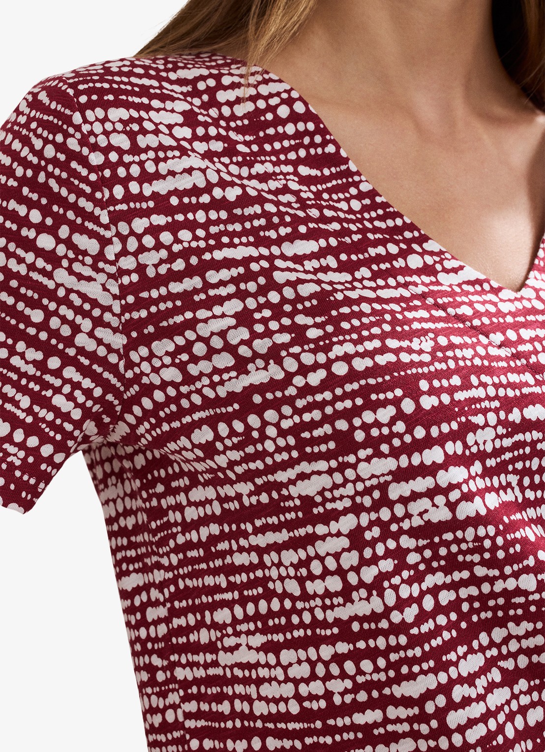 Phase Eight Alice T-shirt met print - detail 2 bordeauxrood