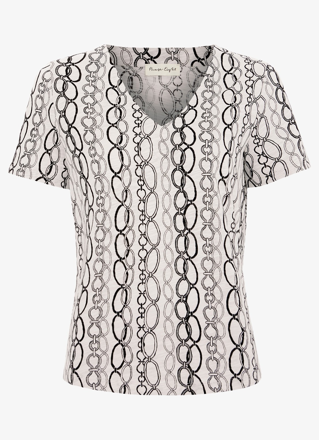 Phase Eight Alice top met print - voorkant gebroken wit