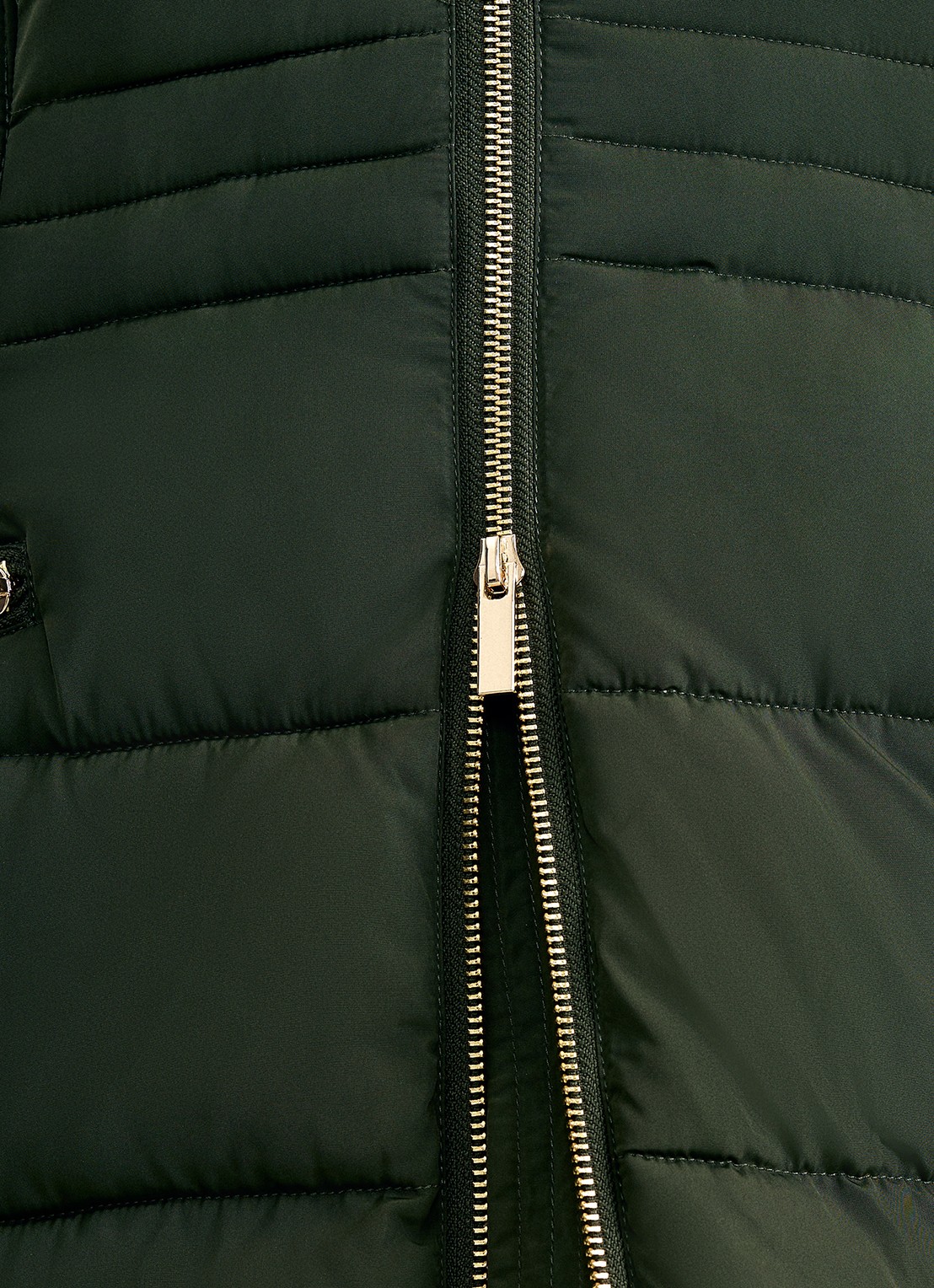 Phase Eight Amber mini gewatteerde parka met afneembare capuchon - detail 7 donkergroen