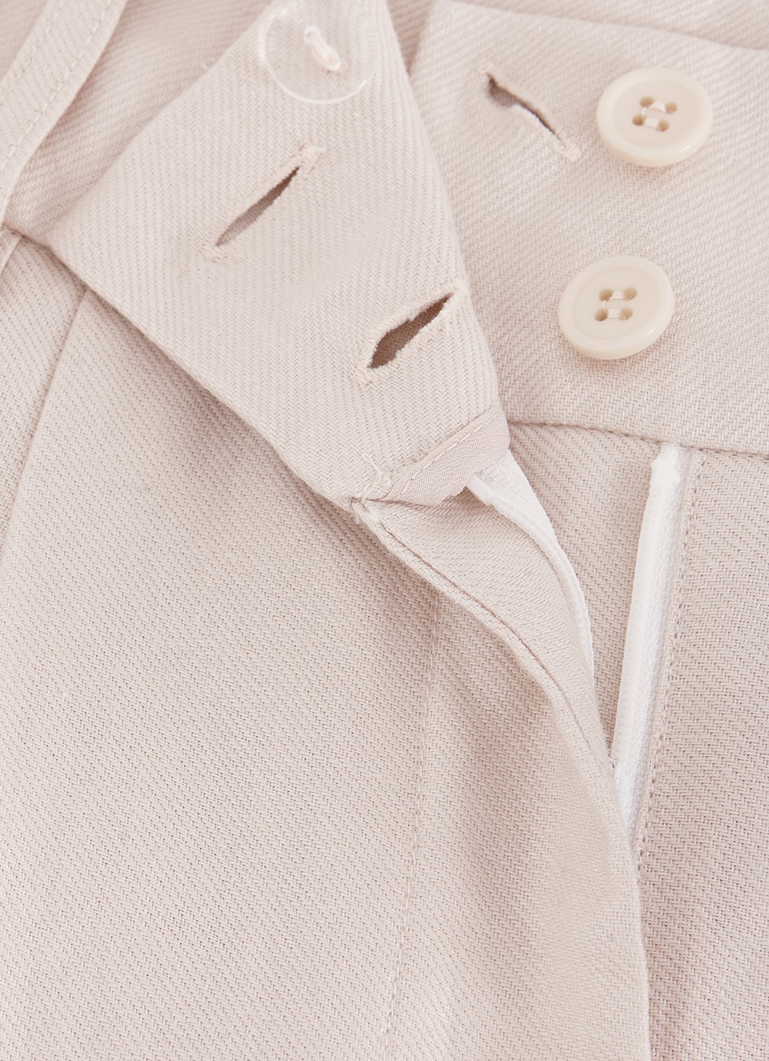 Phase Eight Amble mid waist wide fit pantalon met steekzakken - detail 6 creme