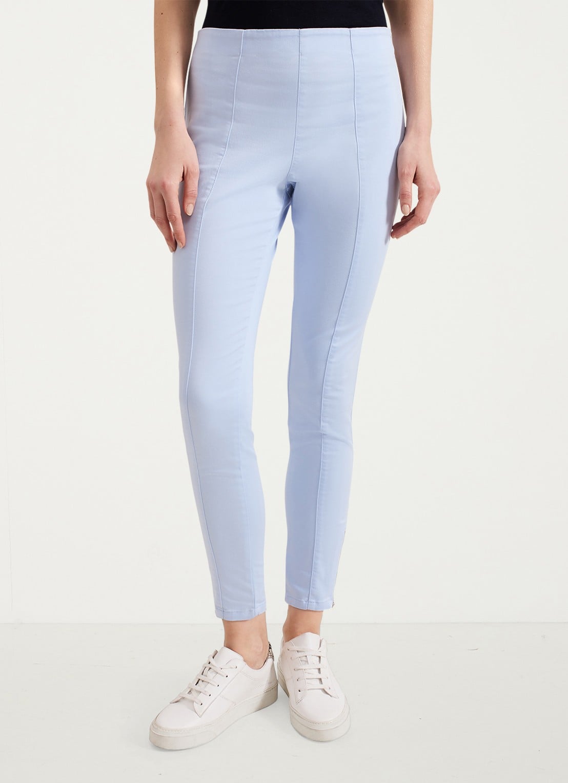 Phase Eight Amina high waist cropped skinny fit broek met ritssluiting - detail 2 lichtblauw