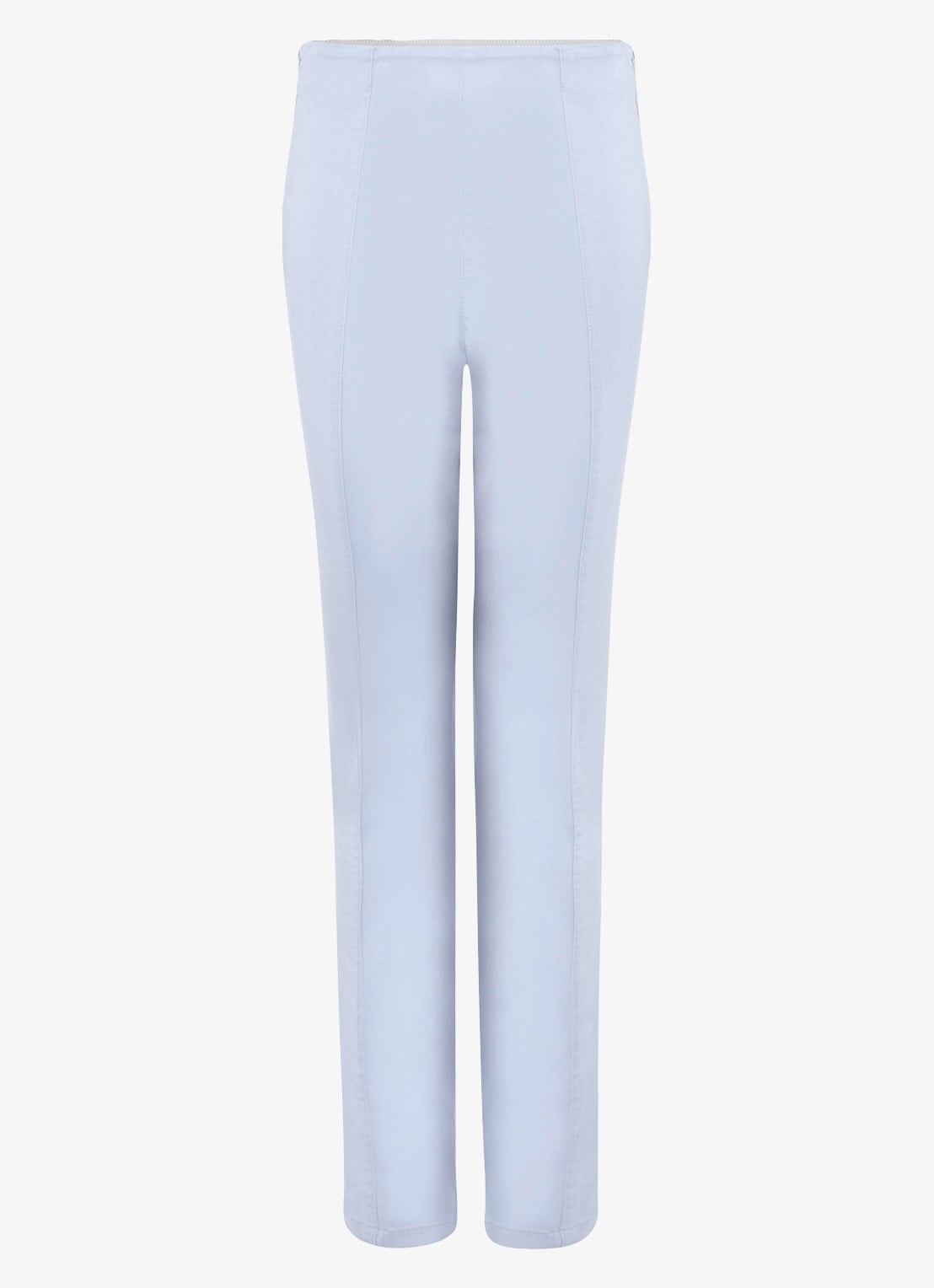 Phase Eight Amina high waist cropped skinny fit broek met ritssluiting - voorkant 7 lichtblauw