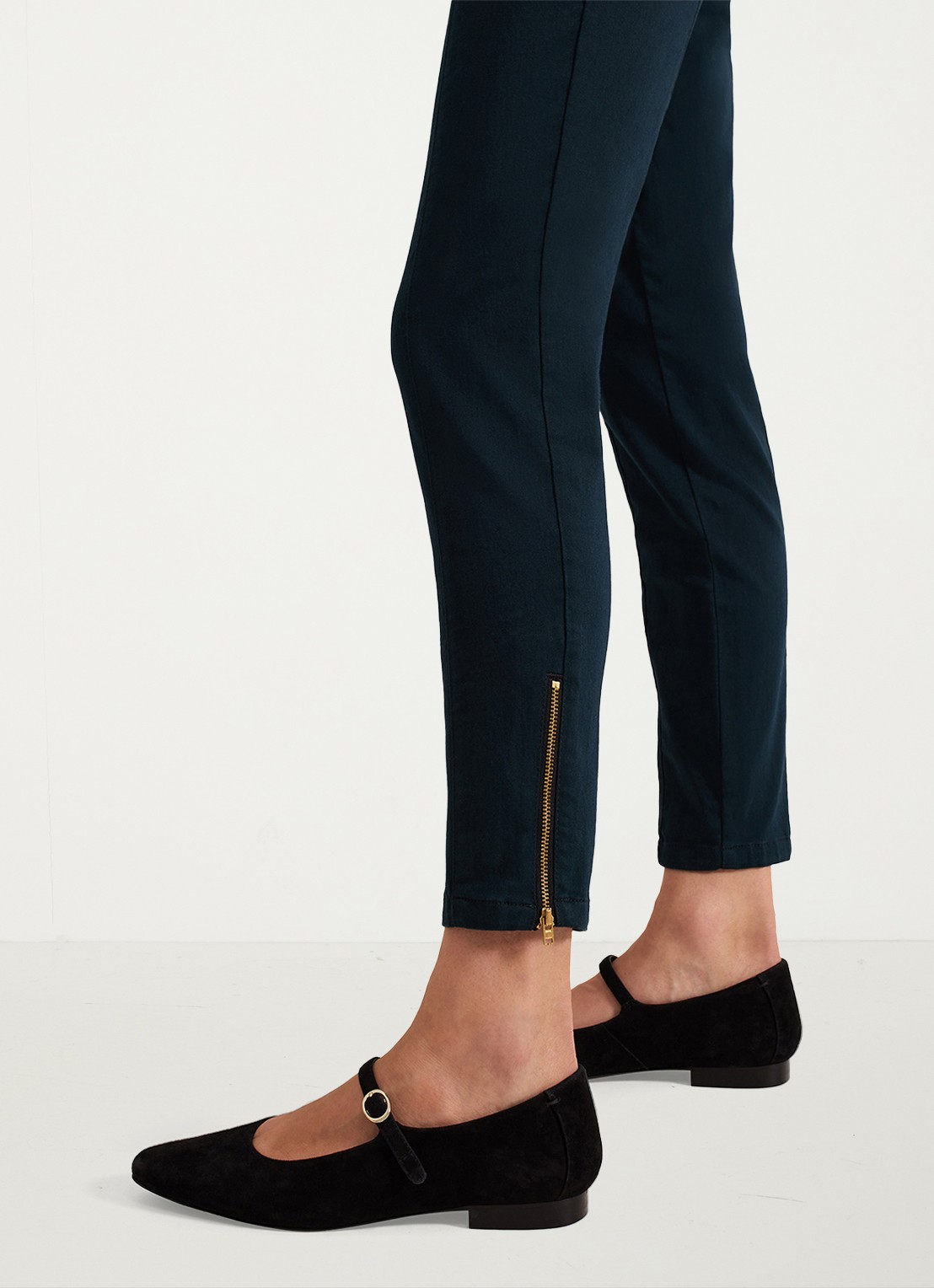 Phase Eight Amina high waist cropped skinny fit broek - detail 6 donkergroen