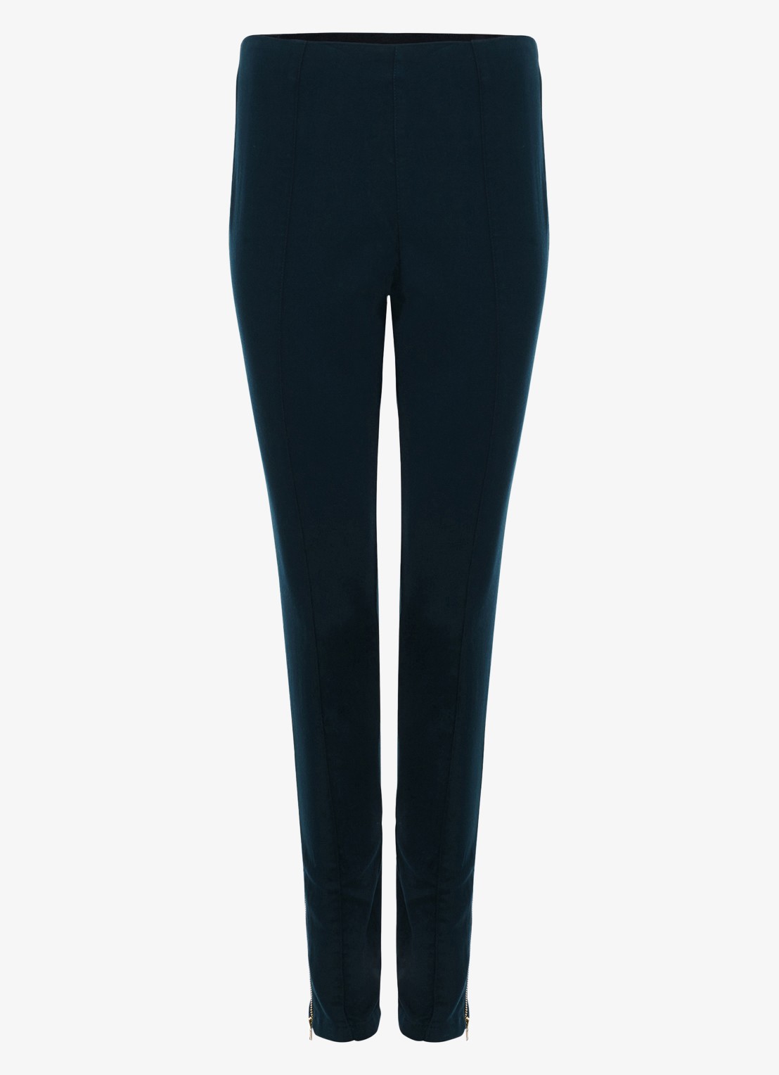Phase Eight Amina high waist cropped skinny fit broek - voorkant donkergroen