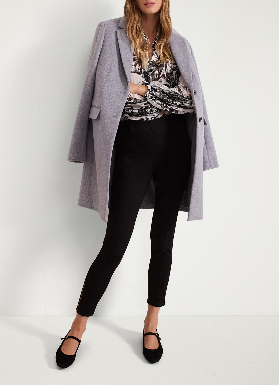 Phase Eight Amina mid waist cropped skinny fit broek persplooi - detail 5 zwart