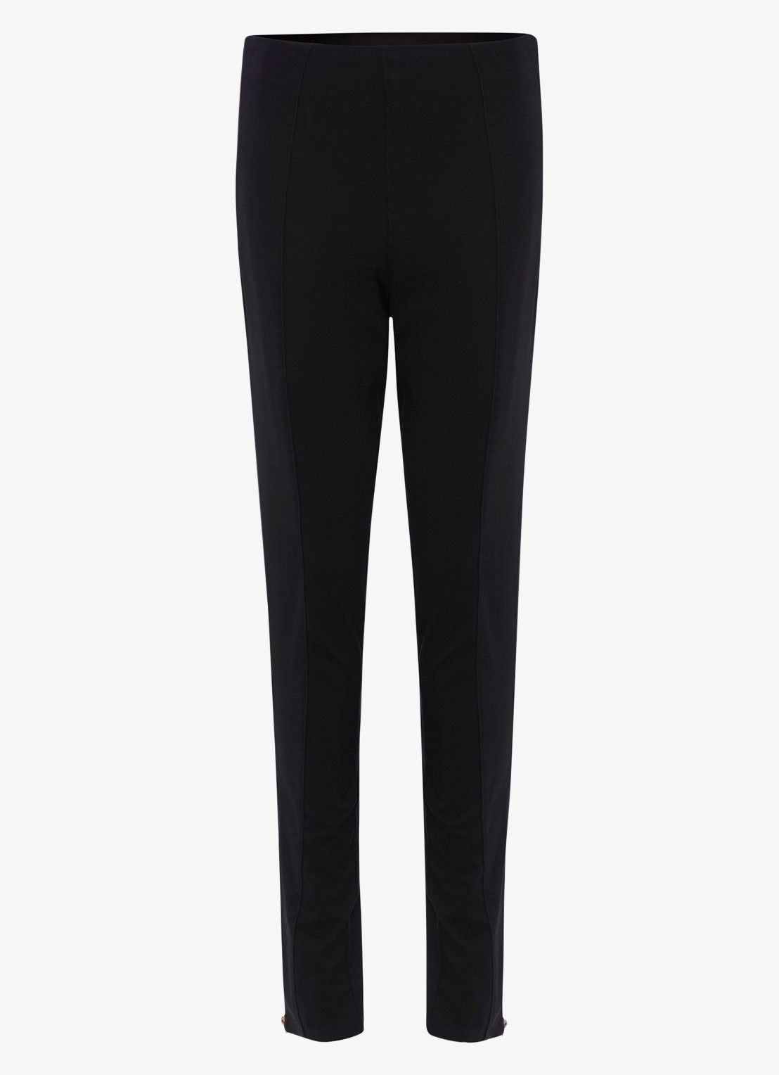 Phase Eight Amina mid waist cropped skinny fit broek persplooi - voorkant 10 zwart