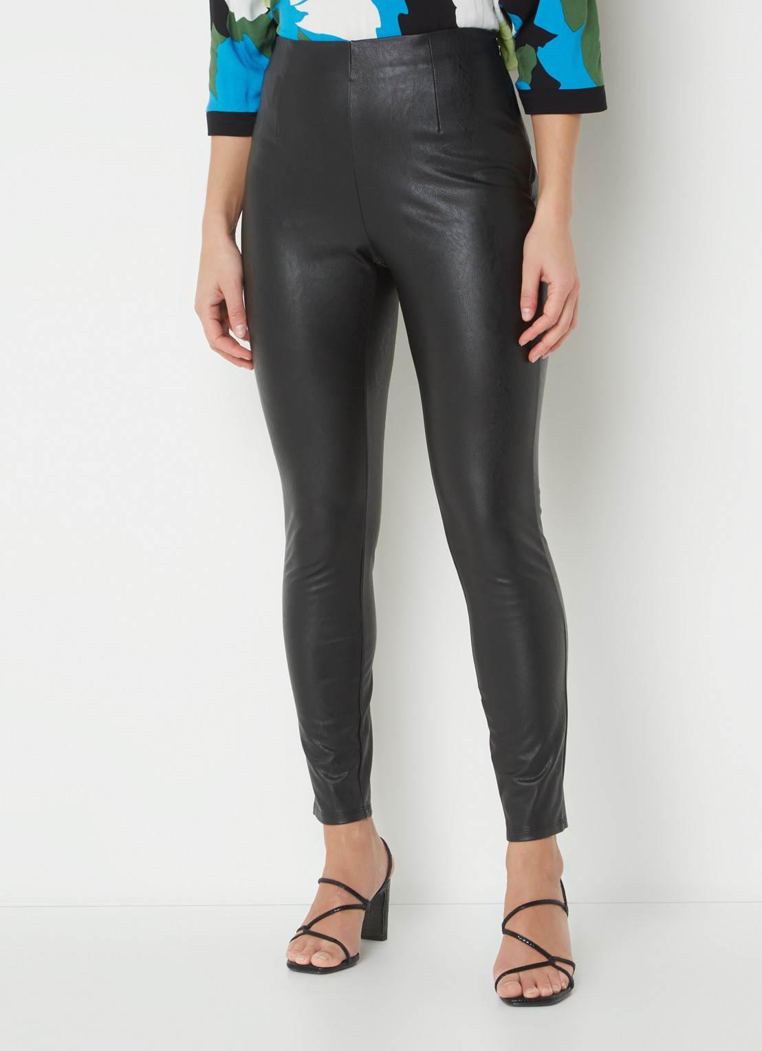 Phase Eight Amine high waist legging van imitatieleer - detail 4 zwart