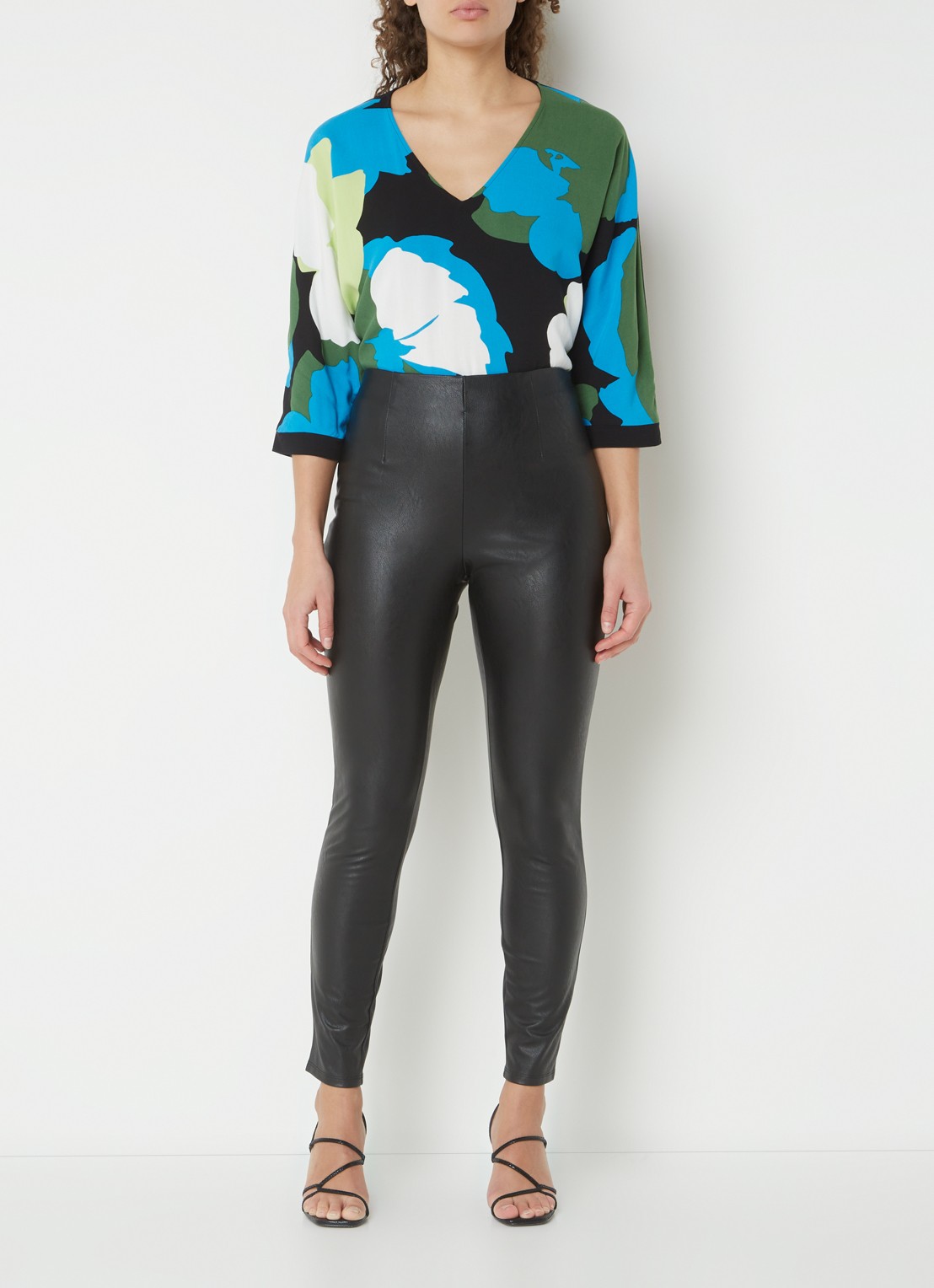 Phase Eight Amine high waist legging van imitatieleer - voorkant 3 zwart