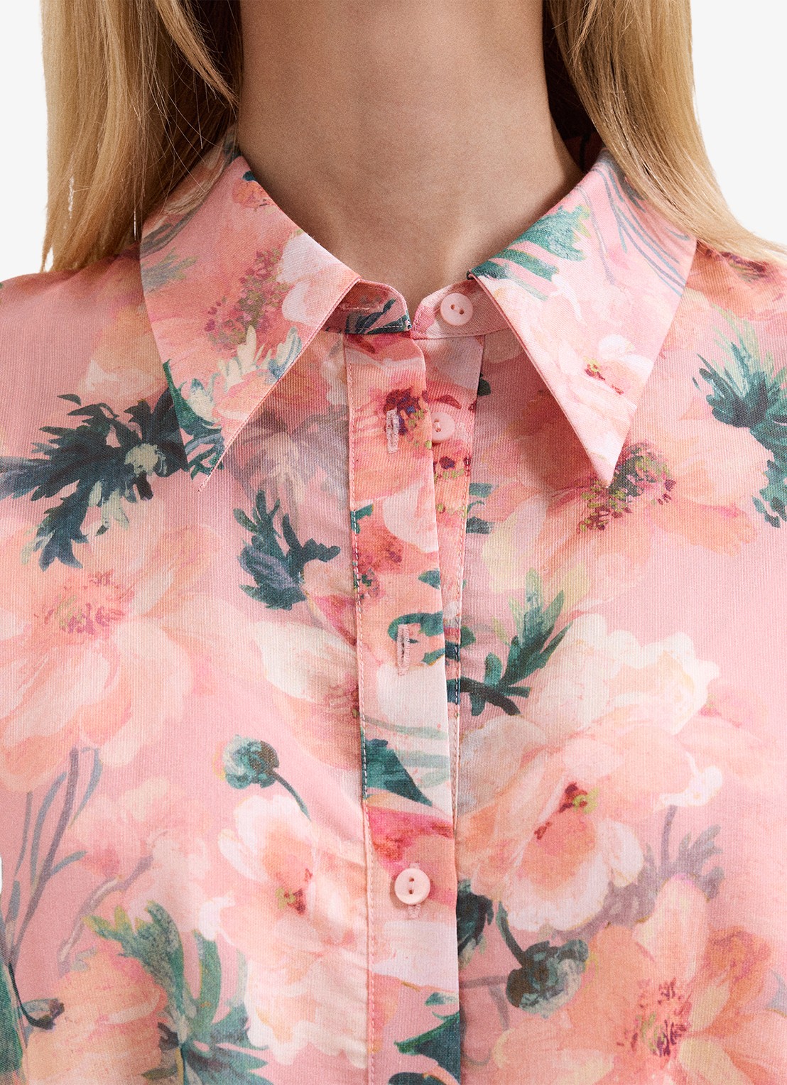 Phase Eight Anabella midi jurk met bloemenprint - detail 7 oudroze