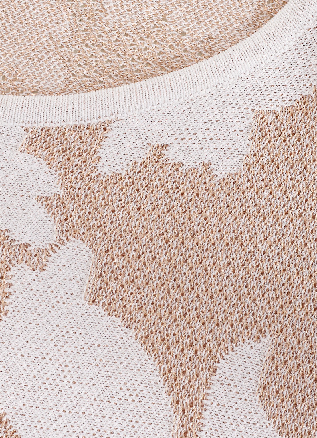 Phase Eight Anais fijngebreide trui met bloemenprint - detail 7 goud
