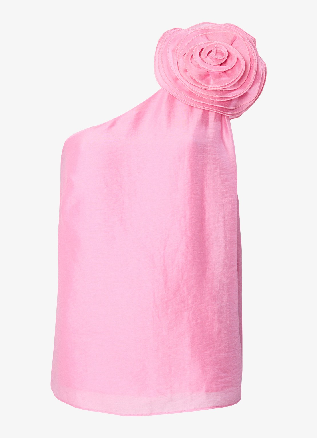 Phase Eight Angelina top in linnenblend met asymmetrische hals - voorkant 2 roze