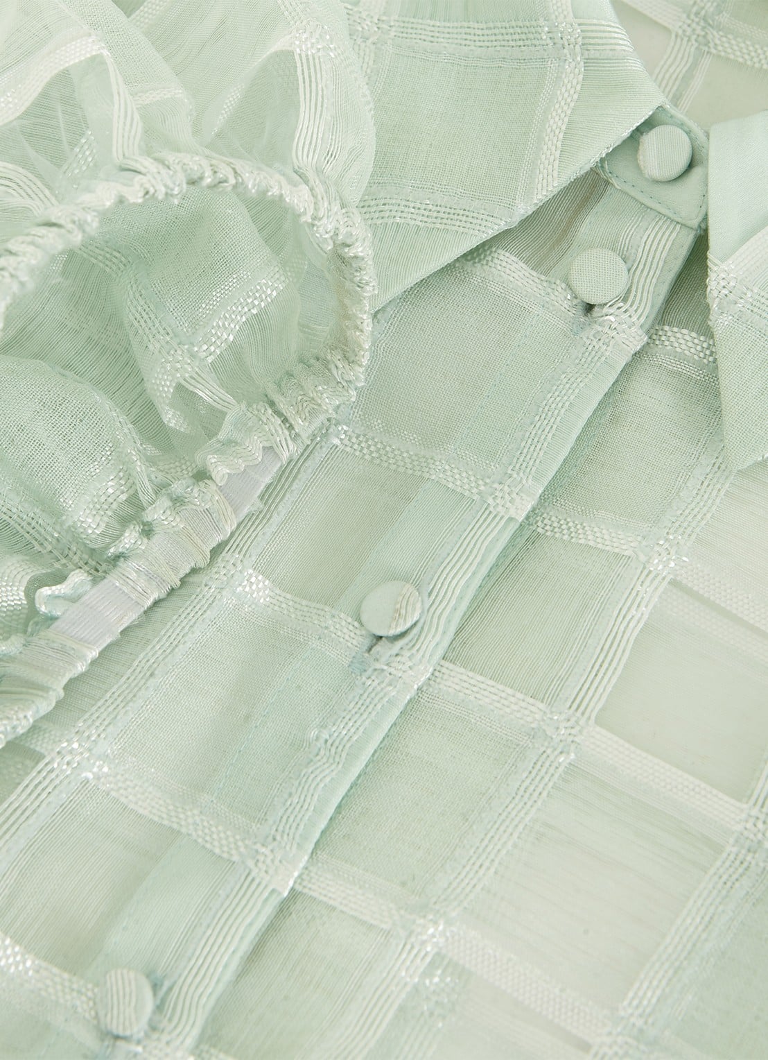Phase Eight Angie semi-transparante blouse met ruitdessin - detail 8 lindegroen