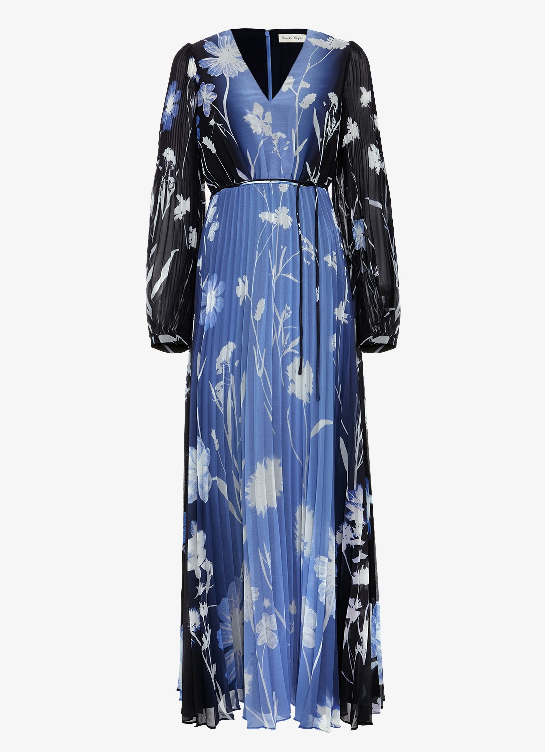 Phase Eight Annie maxi jurk met bloemenprint - voorkant 2 donkerblauw