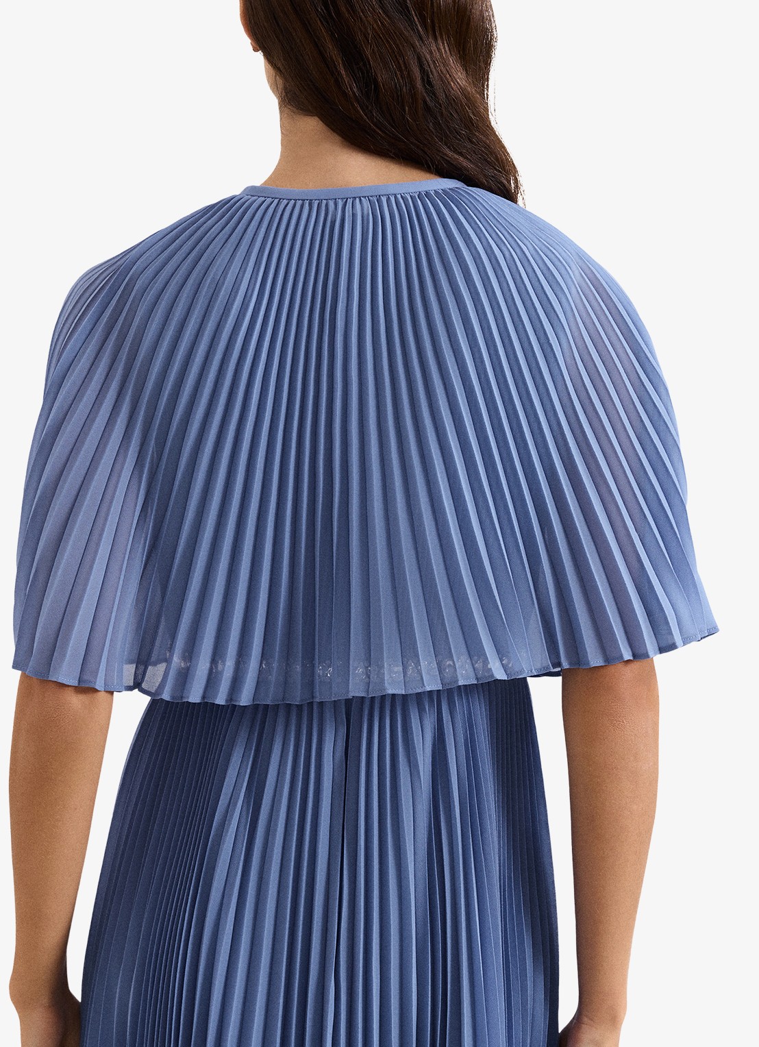 Phase Eight Anora bolero met plooien - achterkant 3 donkerblauw