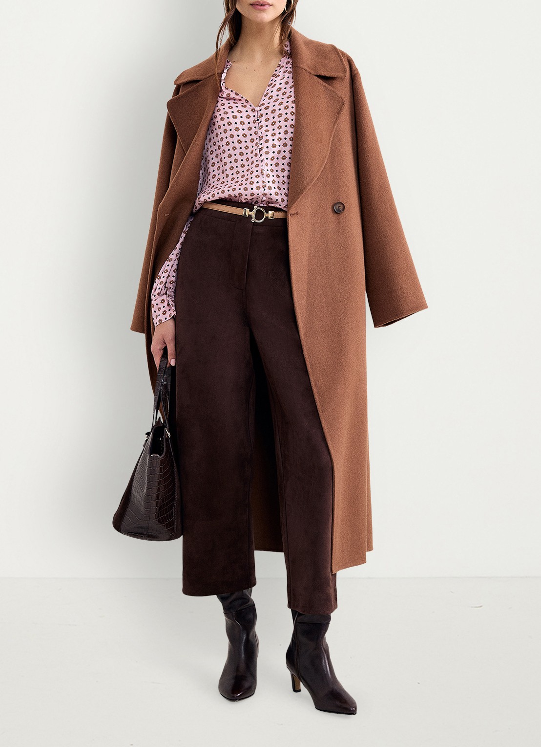 Phase Eight Arabella blouse met V-hals en grafische print - detail 4 oudroze