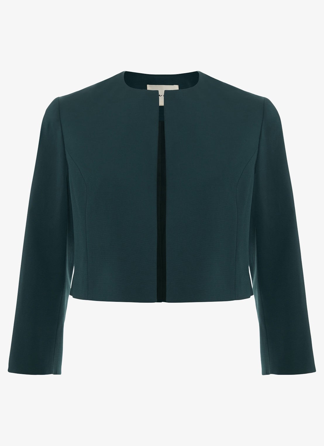 Phase Eight Arlette bolero met schoudervulling - voorkant 3 zeegroen