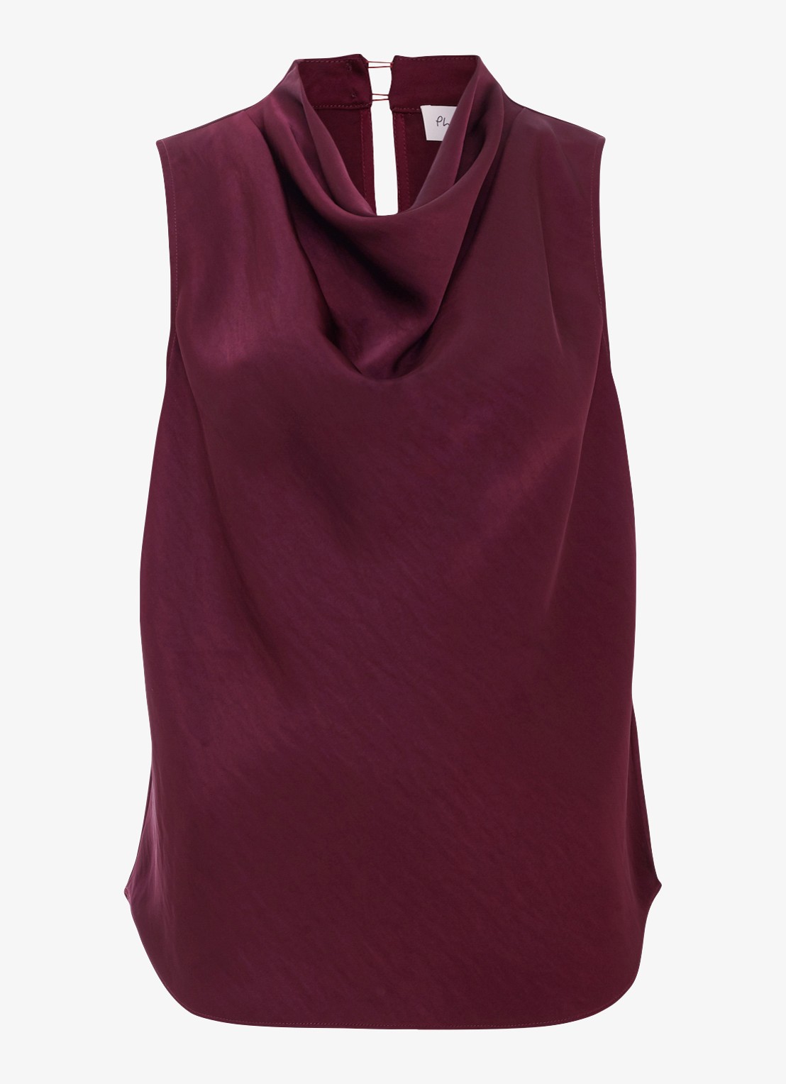 Phase Eight Arwen mouwloze top met watervalhals - voorkant 5 aubergine