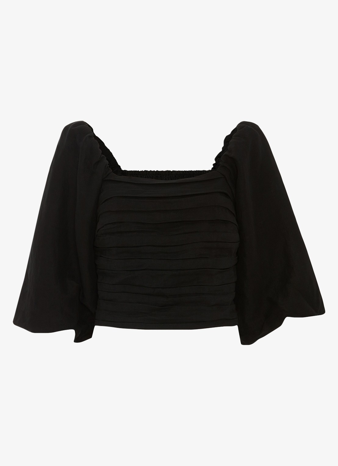 Phase Eight Asha top in linnenblend - voorkant zwart