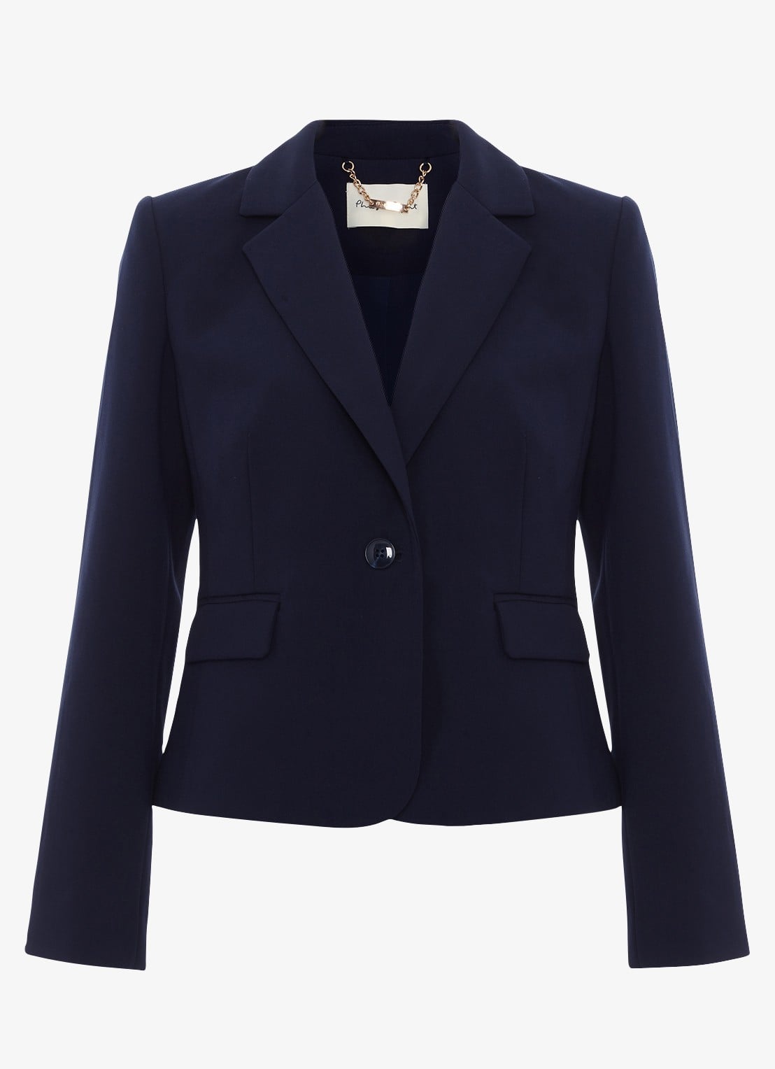 Phase Eight Aubrie blazer met klepzakken - voorkant donkerblauw