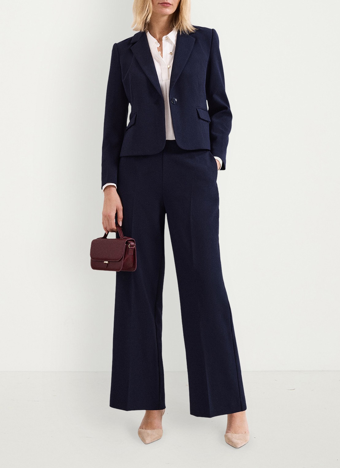 Phase Eight Aubrie high waist loose fit pantalon met steekzakken - detail 7 blauw