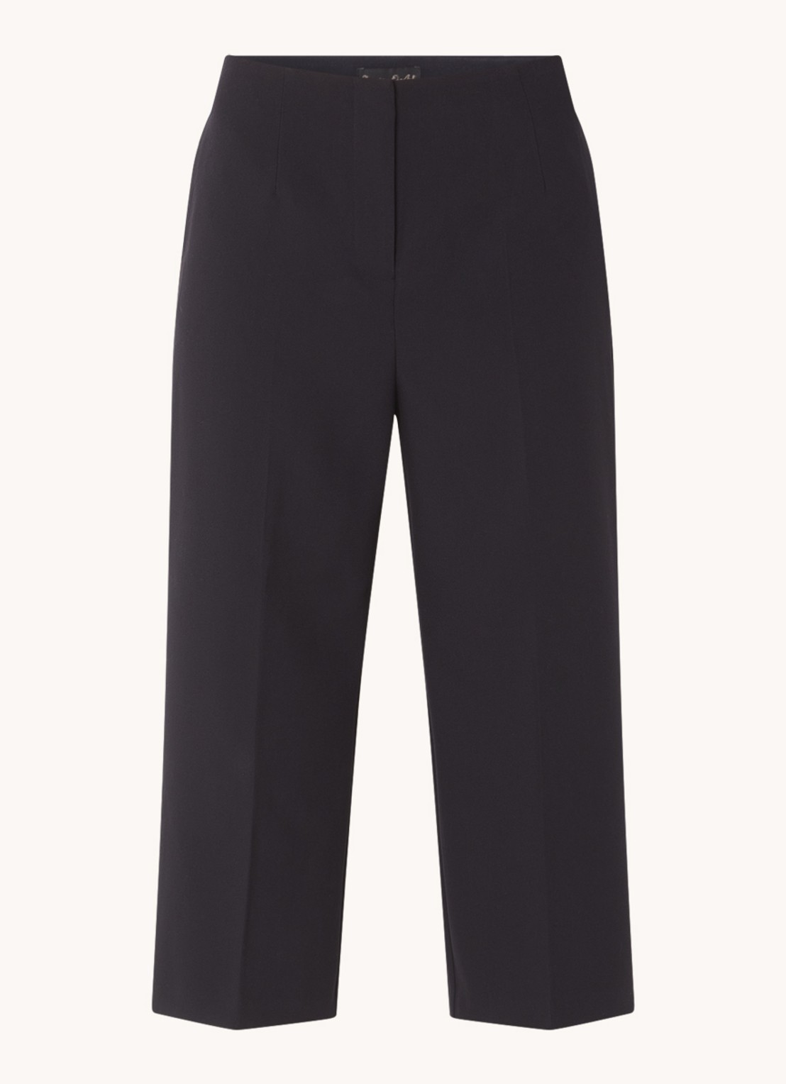 Phase Eight Aubrielle high waist cropped loose fit pantalon met steekzakken - voorkant donkerblauw