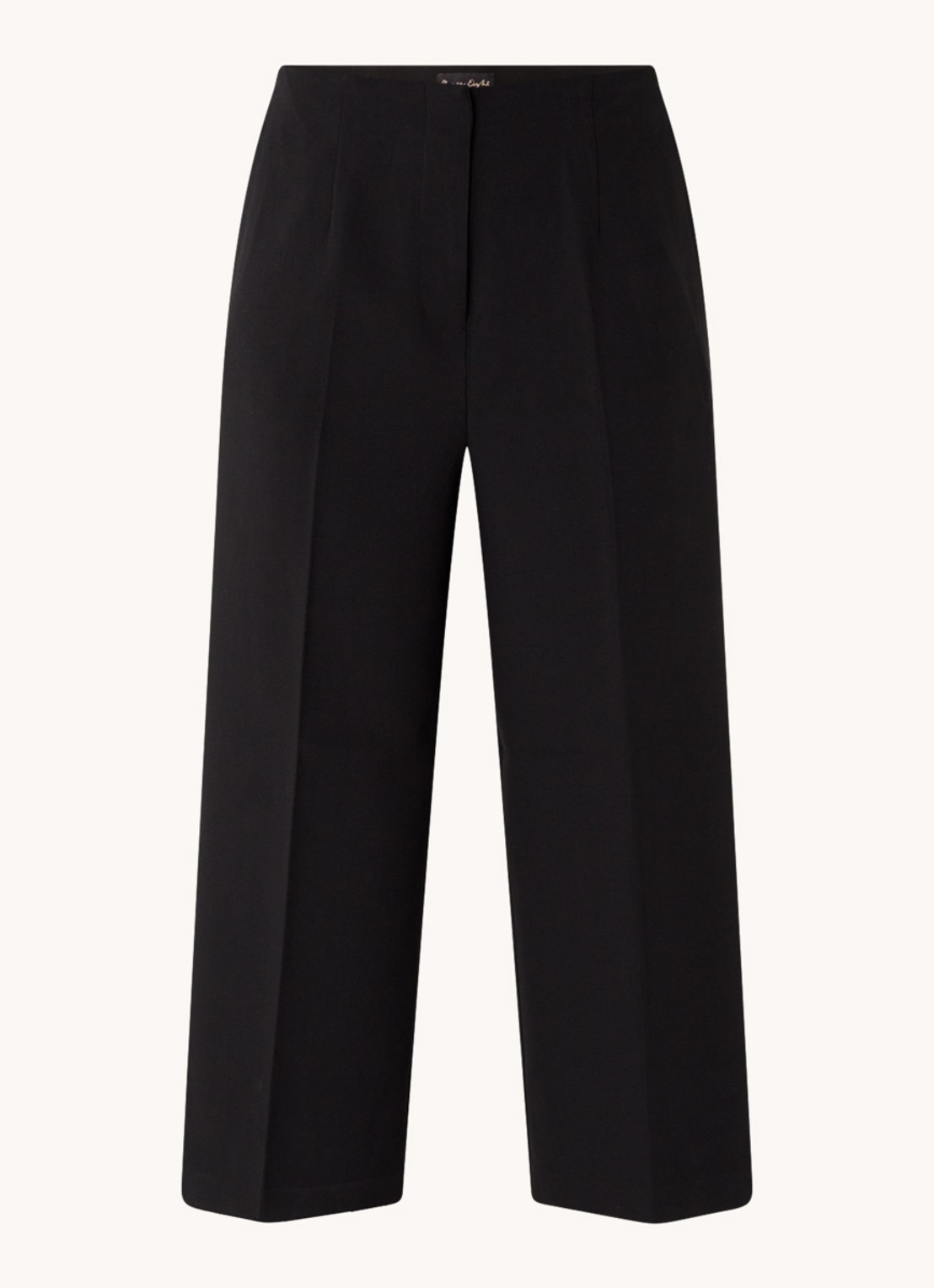 Phase Eight Aubrielle high waist wide fit culotte met steekzakken - voorkant zwart