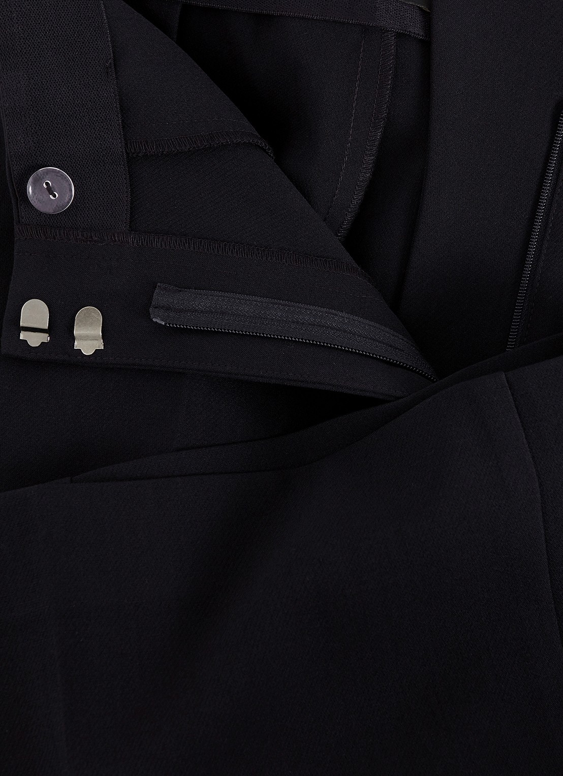 Phase Eight Aubrielle high waist wide fit culotte met steekzakken - detail 6 zwart